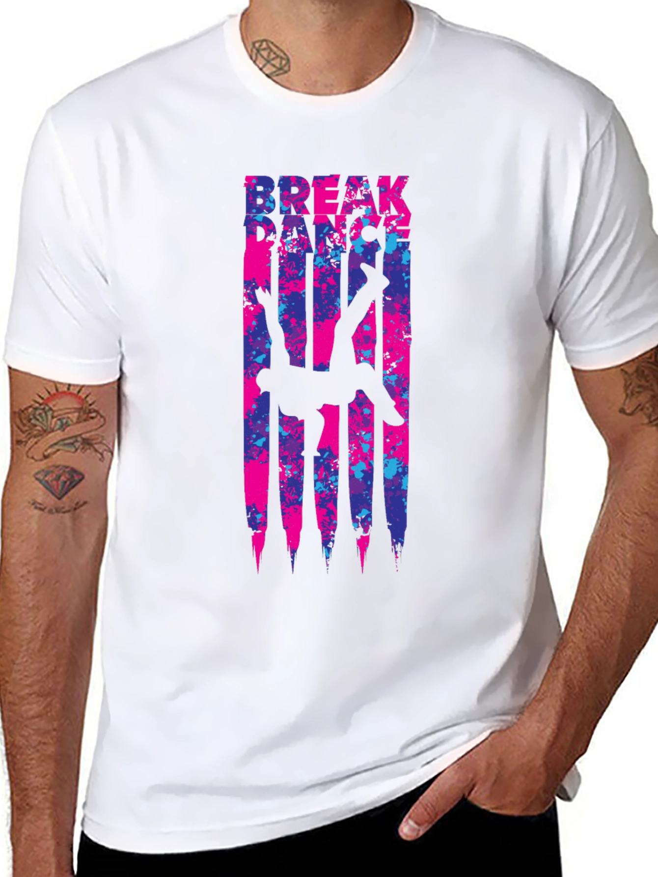 Black Break Dance T-Shirt - Urban Style Graphic Tee view 8