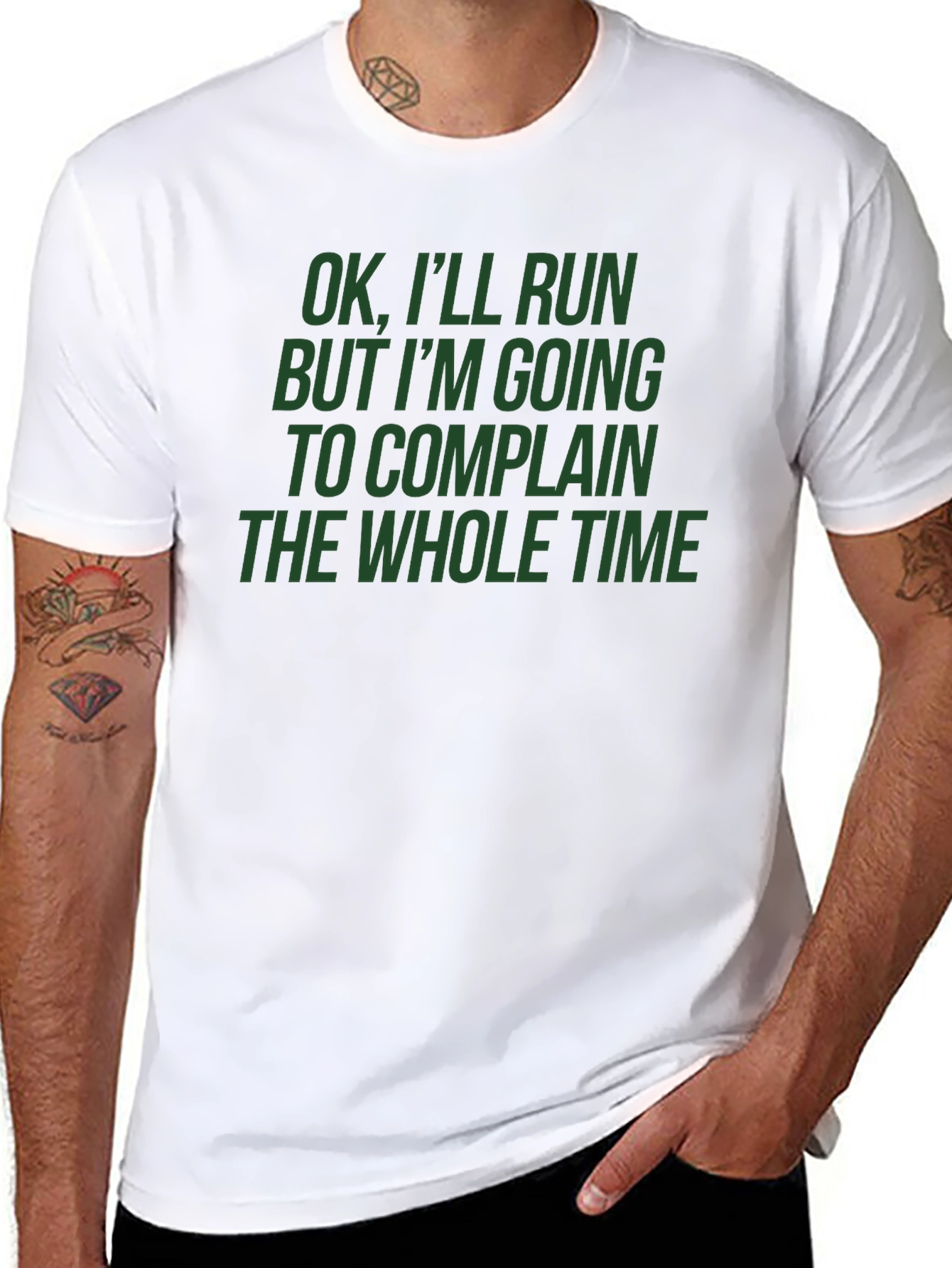 Black Funny Running T-Shirt - OK, I'll Run, But I'll Complain! view 8