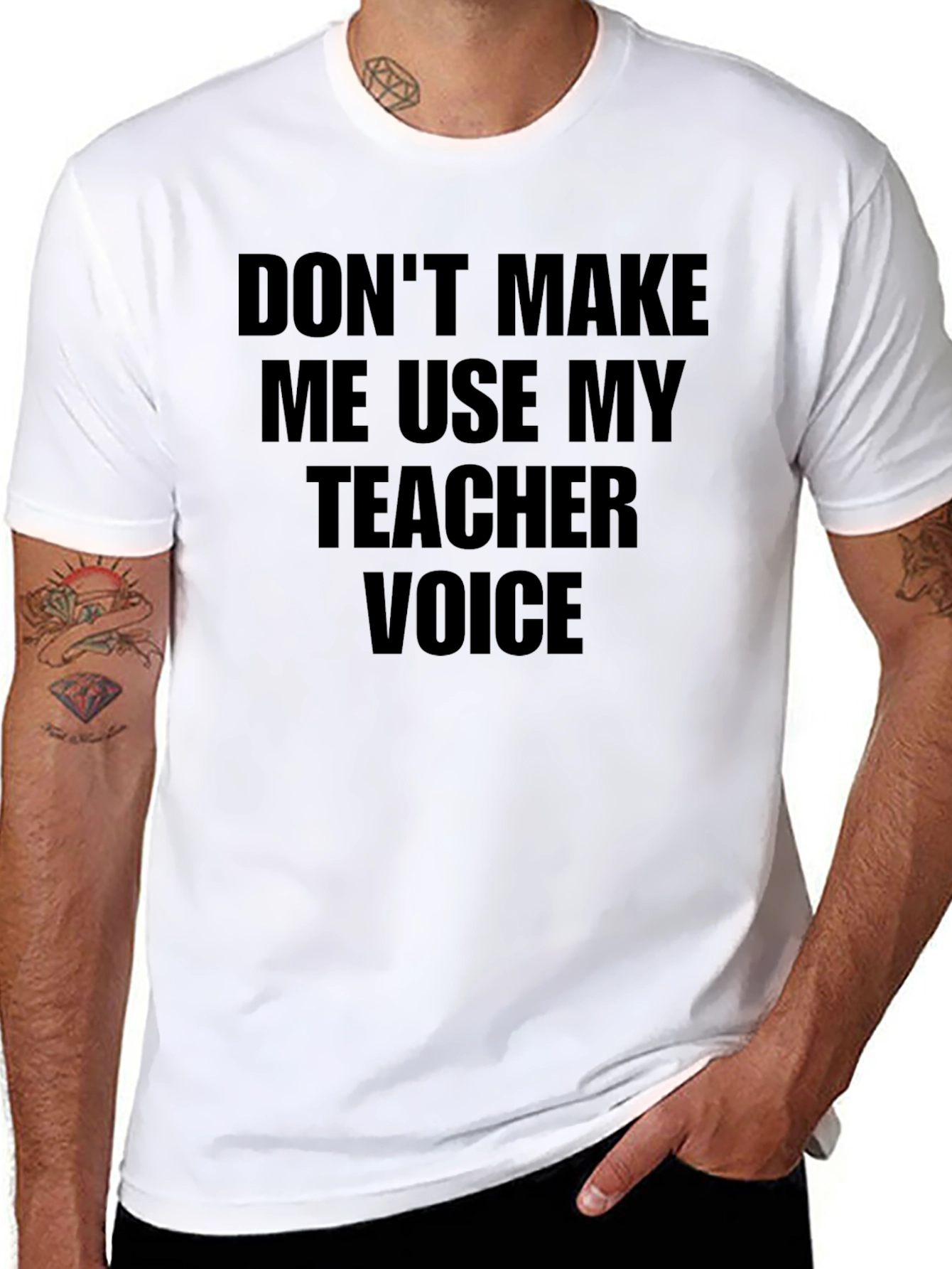 Black Teacher Voice Graphic Tee - Don't Make Me Use It! view 8