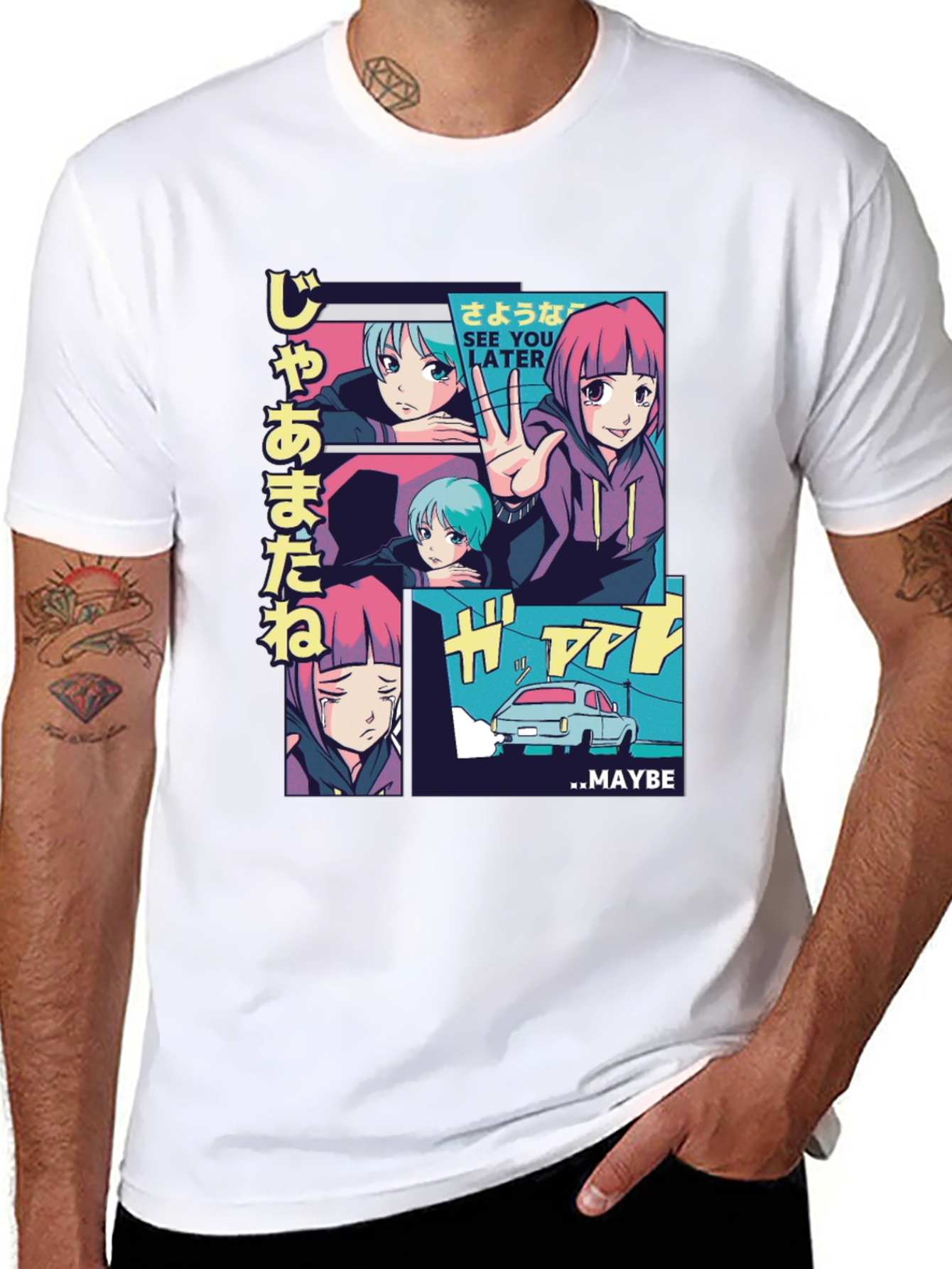 Anime Manga Style Graphic Tee - 8