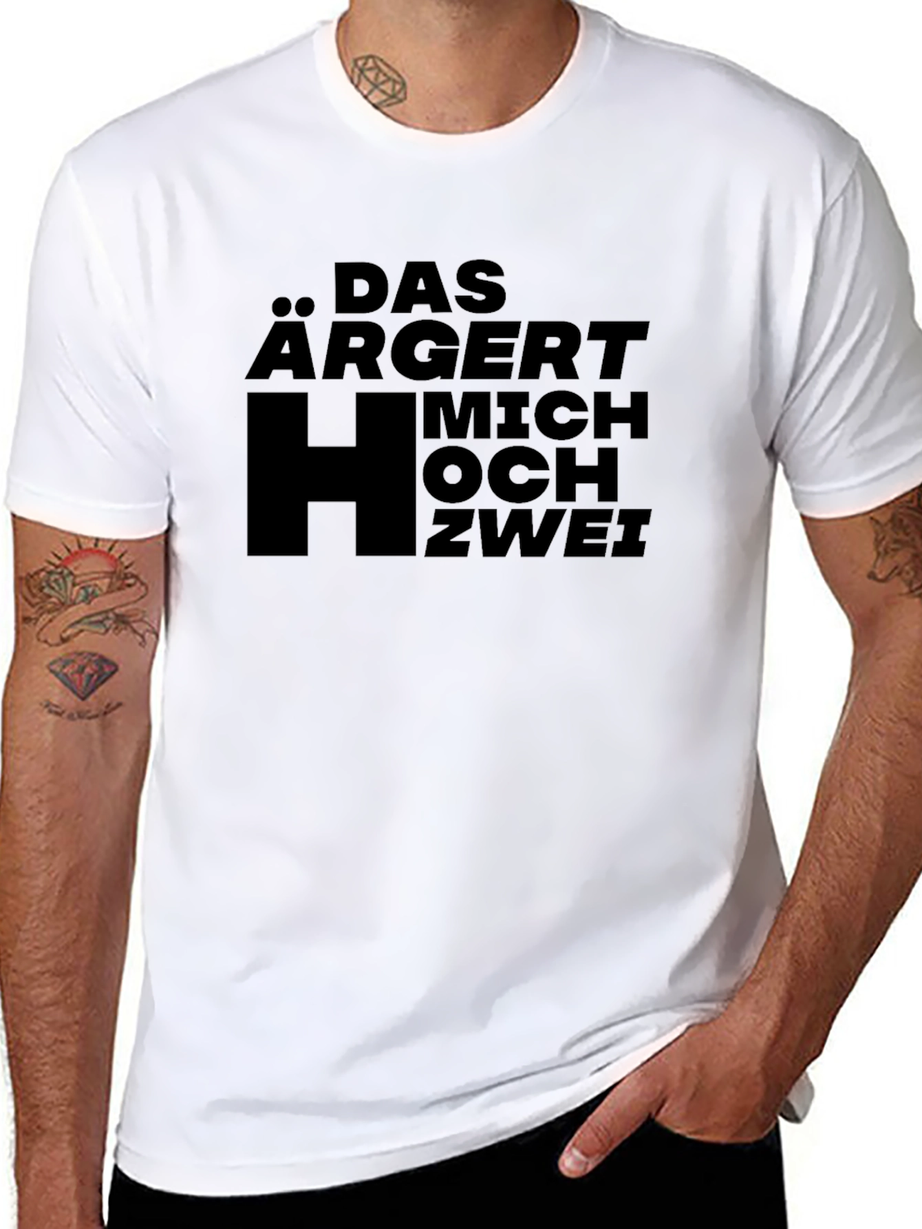 Black Das Argert Mich Hoch Zwei Black T-Shirt view 8