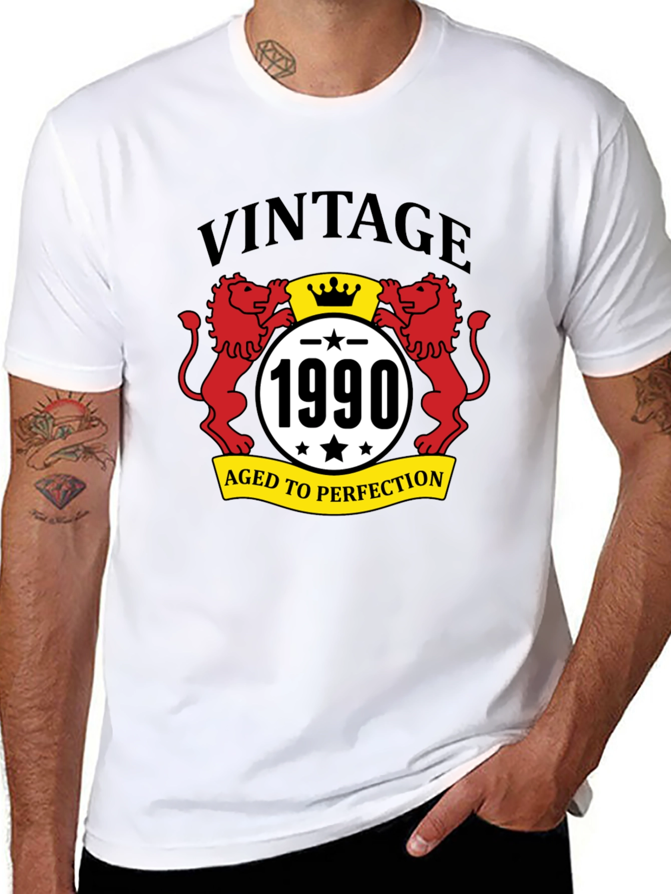 Black Vintage 1990 Aged to Perfection Graphic Tee view 8