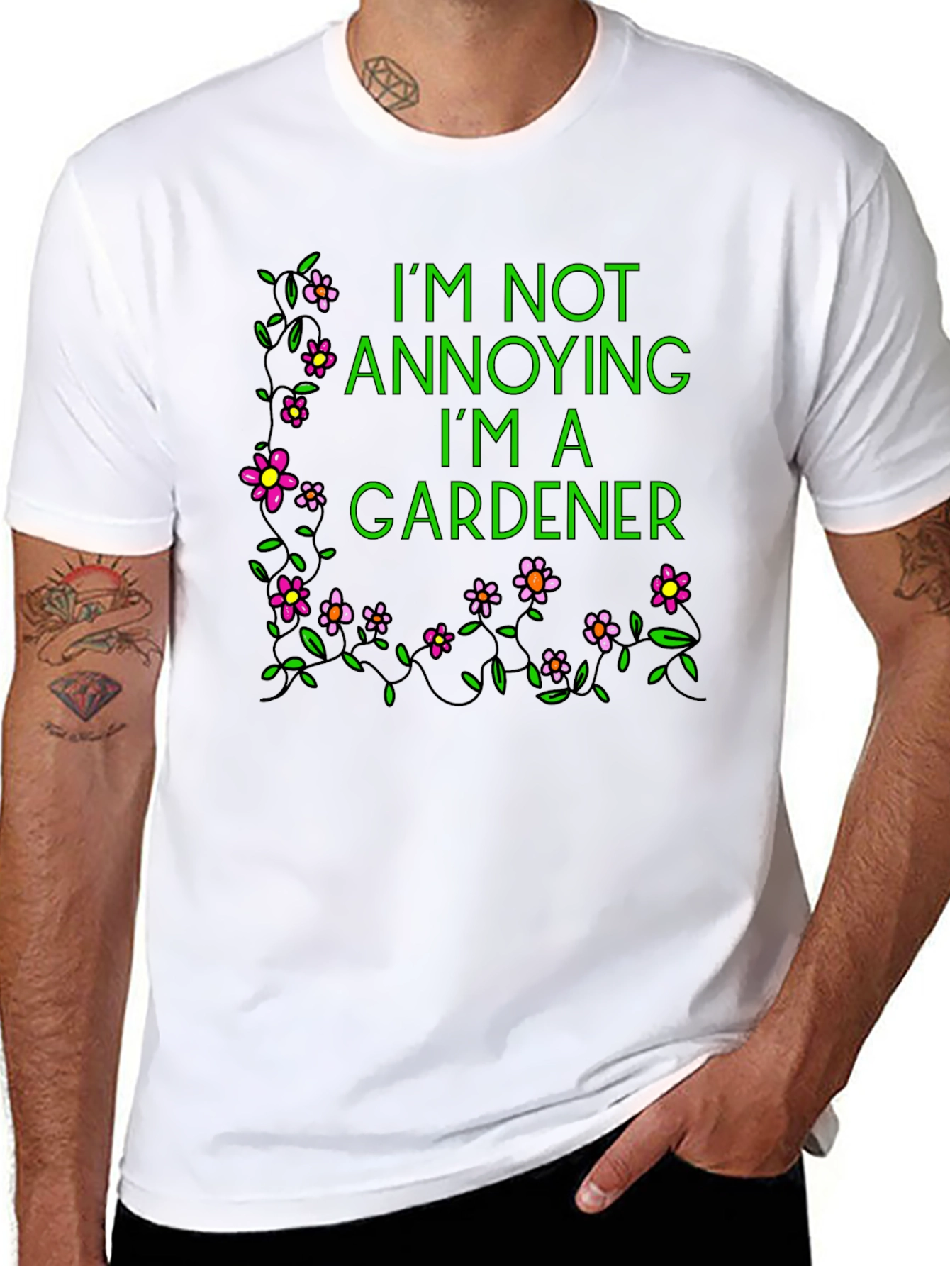 Black Gardener T-Shirt - I'm Not Annoying view 8