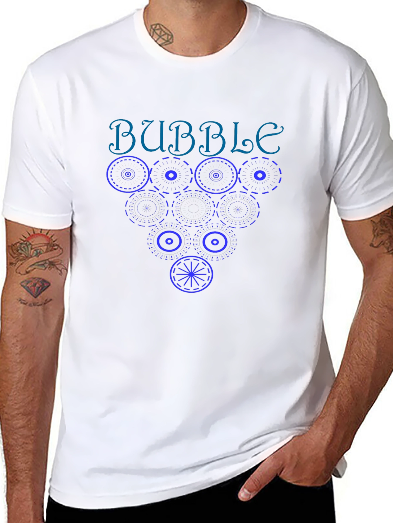 Black Bubble Graphic T-Shirt - Black view 8