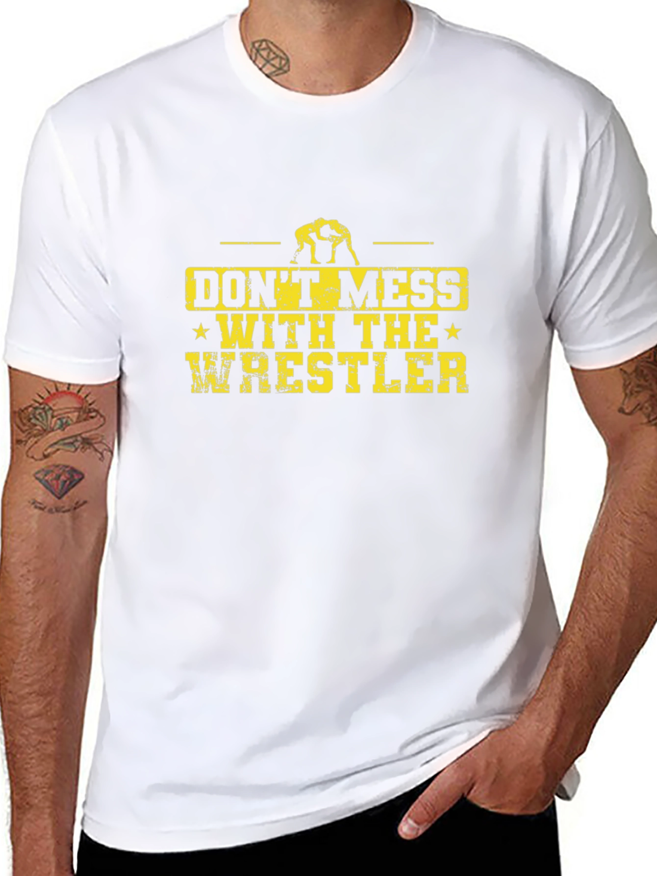 Black Don't Mess With The Wrestler - Graphic T-Shirt view 8