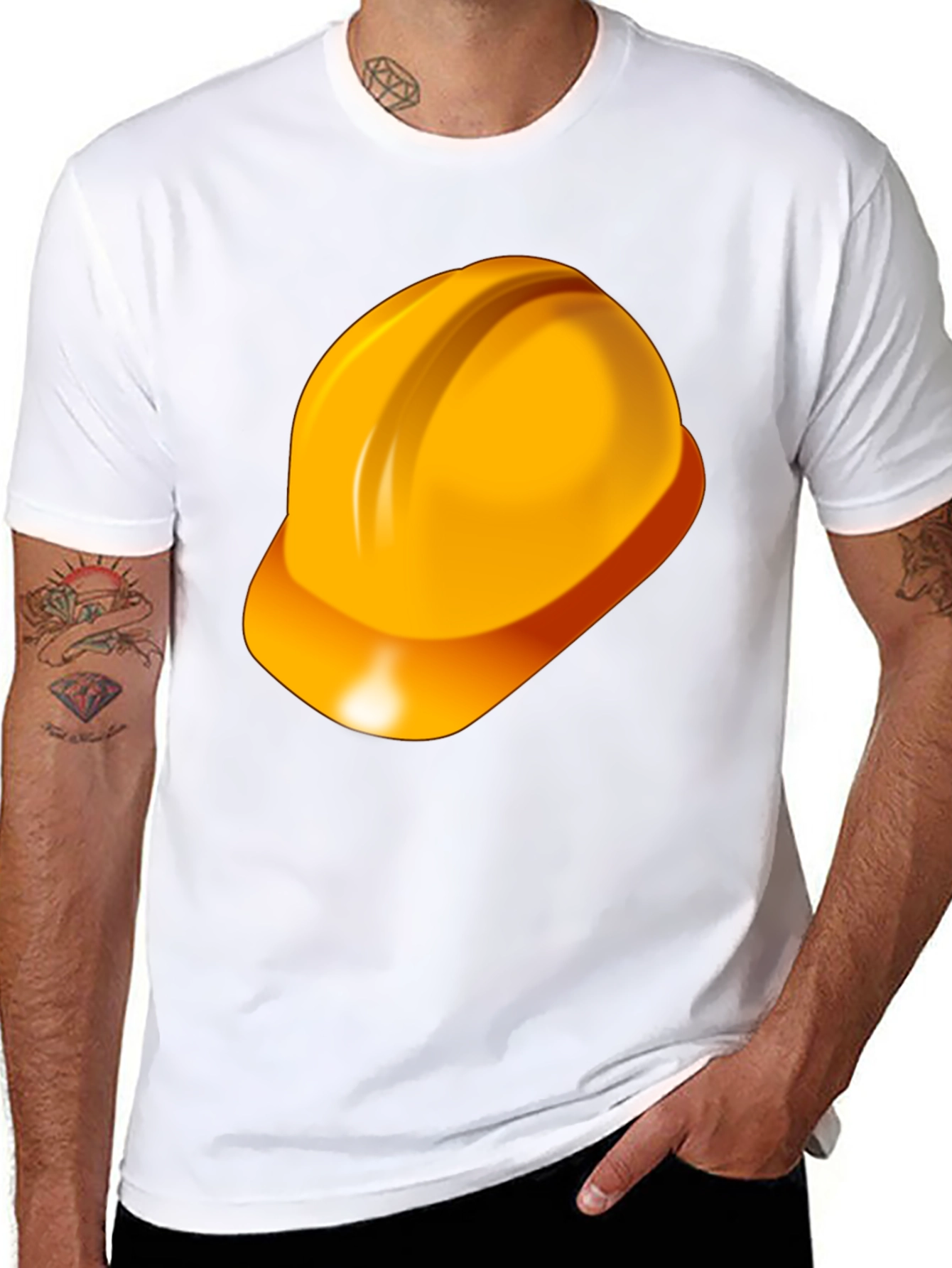 Black Construction Hard Hat T-Shirt - Safety First! view 8