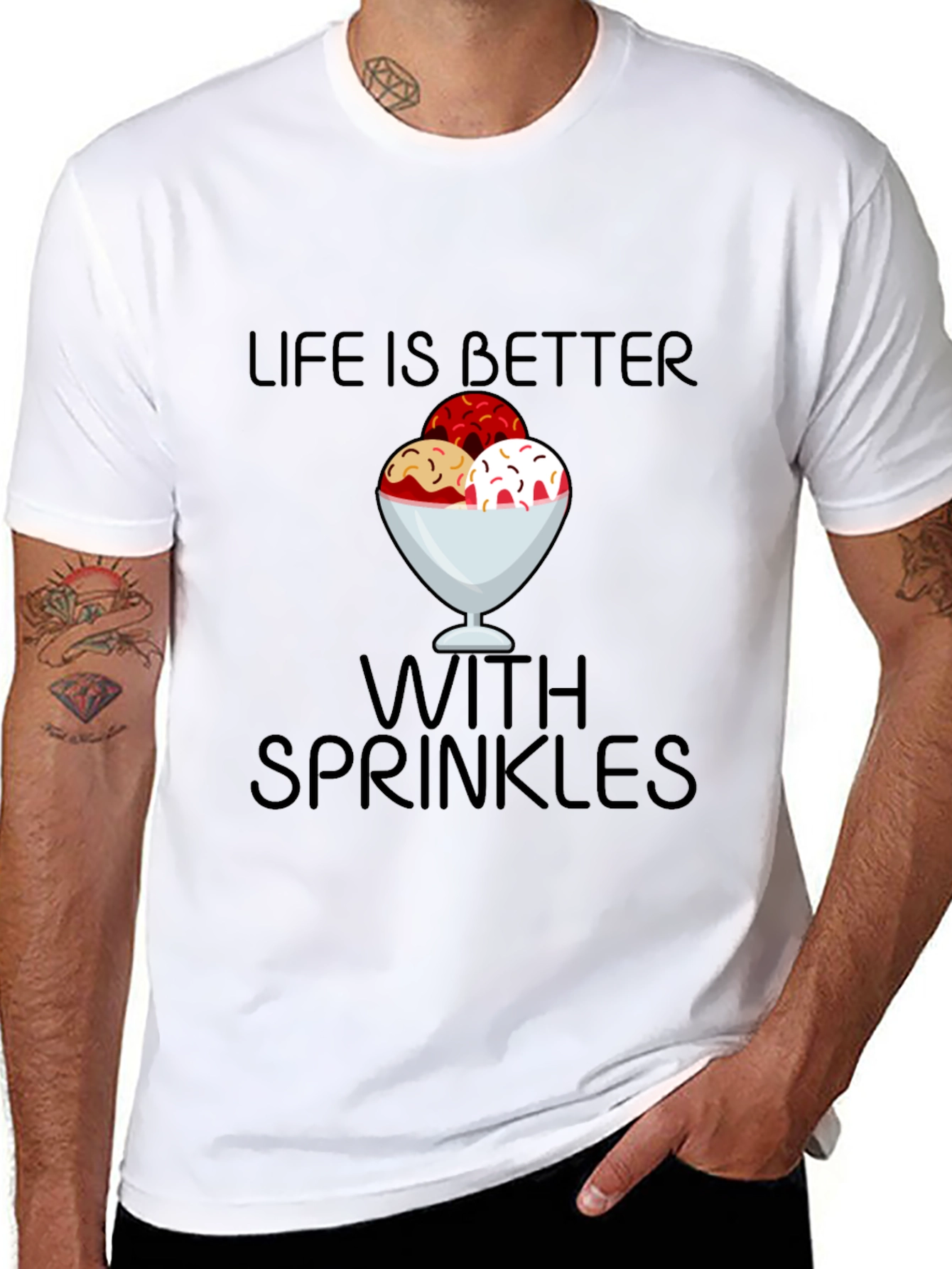Black Life is Better With Sprinkles T-Shirt view 8