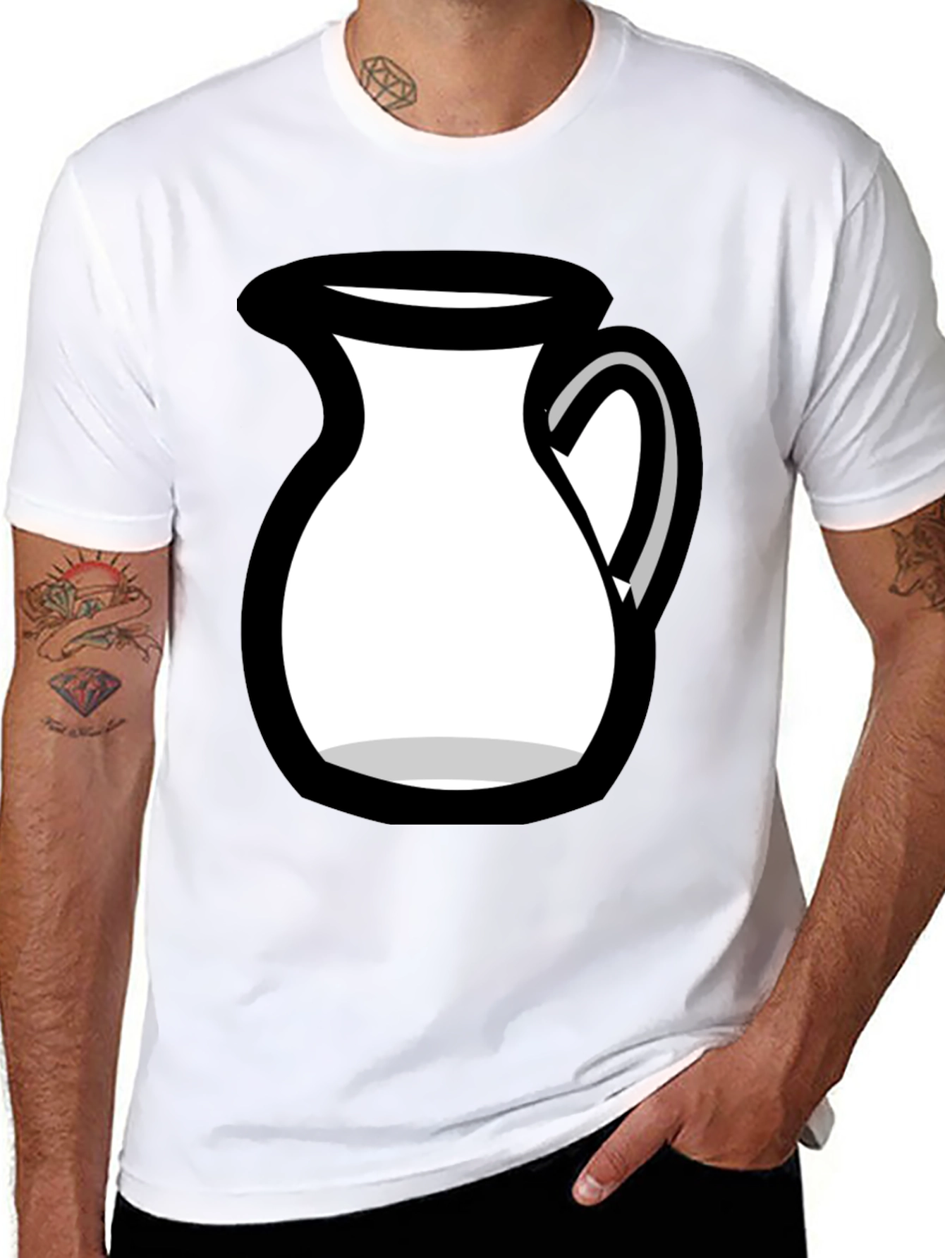 Black Milk Pitcher Graphic Tee - Unique Design view 8