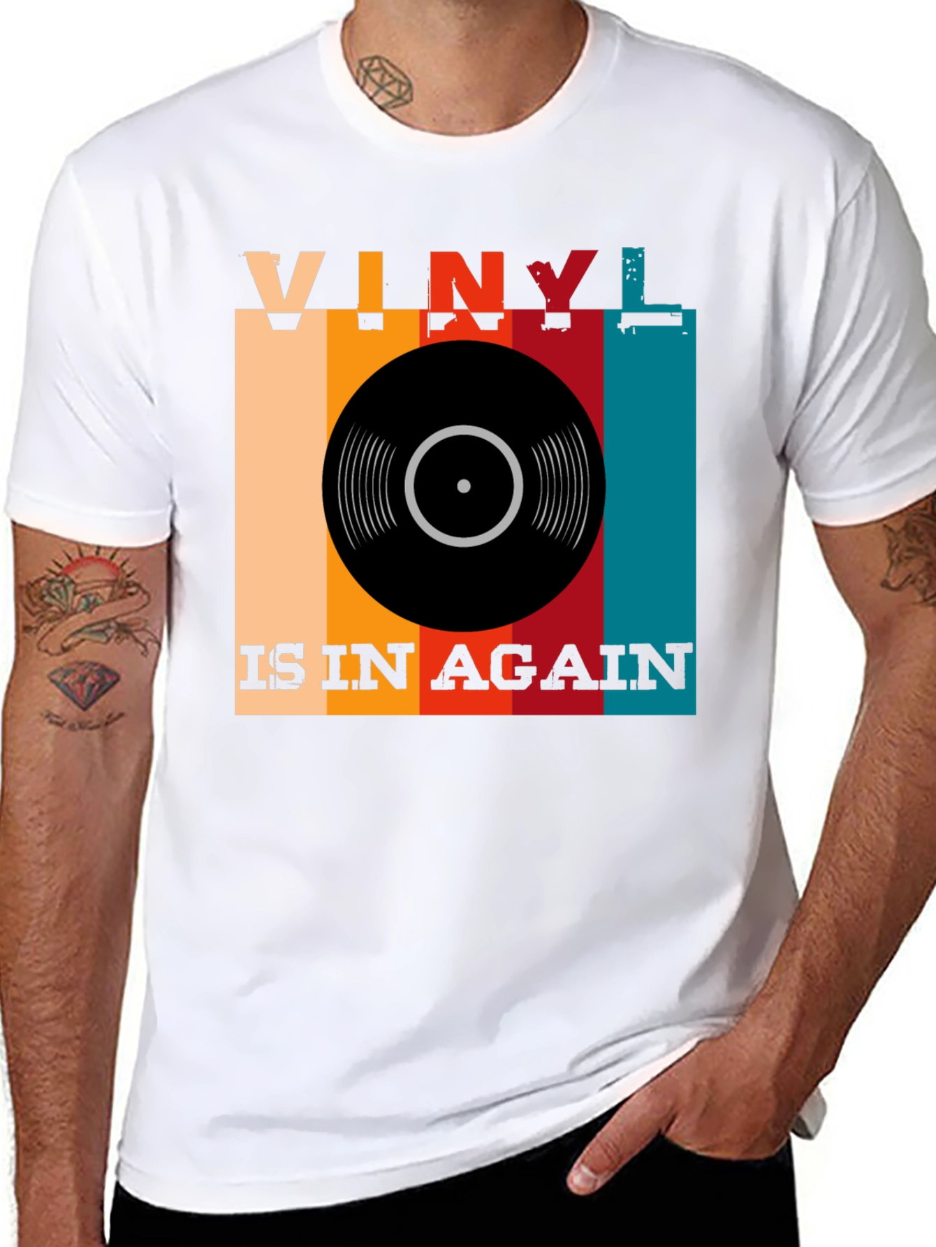 Black Vinyl Is In Again Retro Music T-Shirt view 8