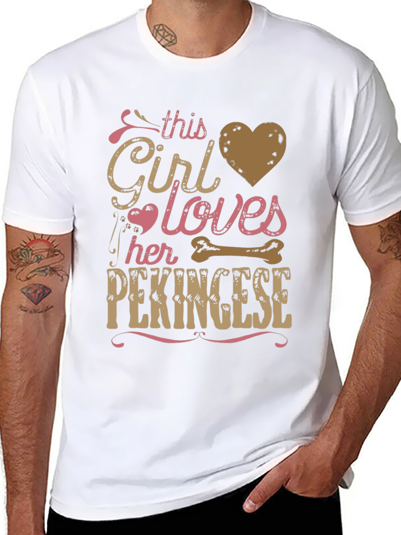 Black Girl Loves Her Pekingese T-Shirt view 8