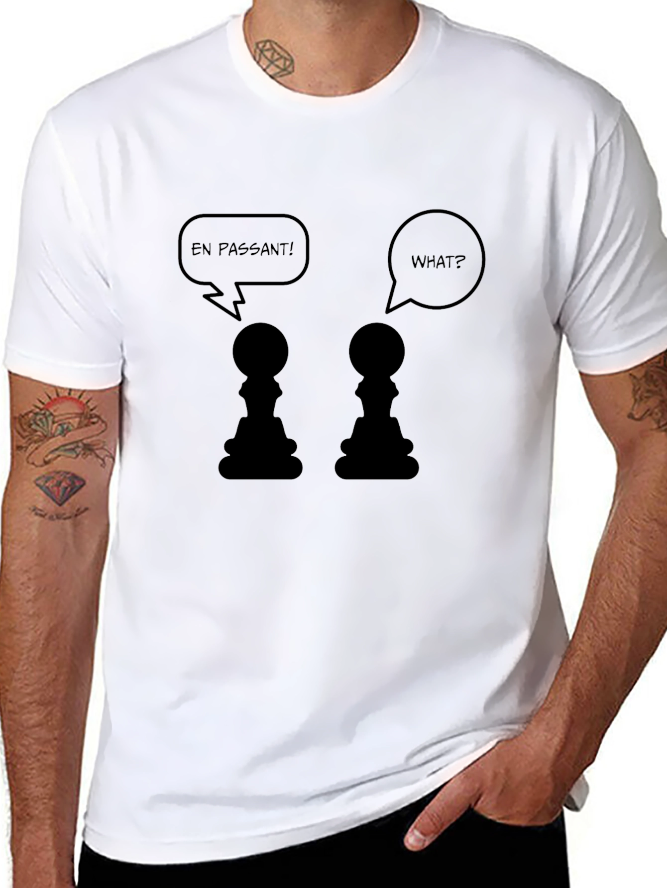 Black En Passant Chess T-Shirt - Funny Chess Pawn Tee view 8