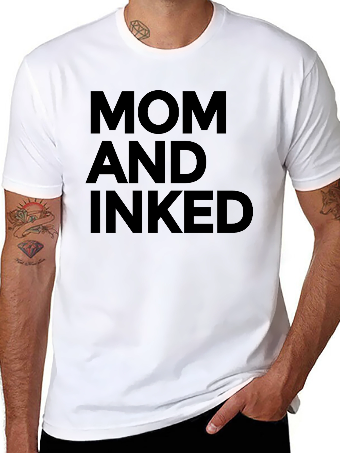 Mom and Inked Graphic Tee - Stylish Tattoo Lover's Shirt - 8