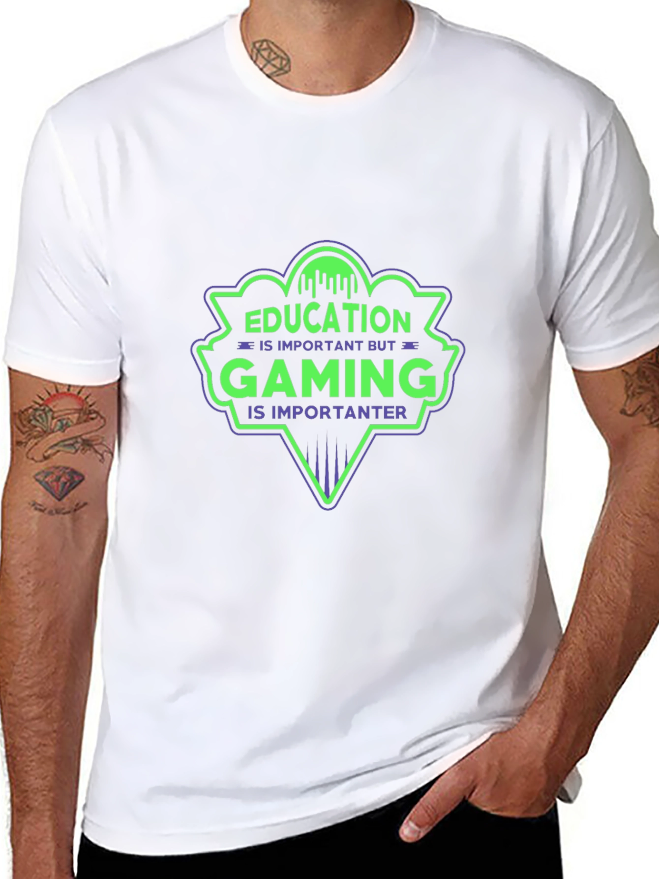 Black Gaming is Importanter T-Shirt view 8