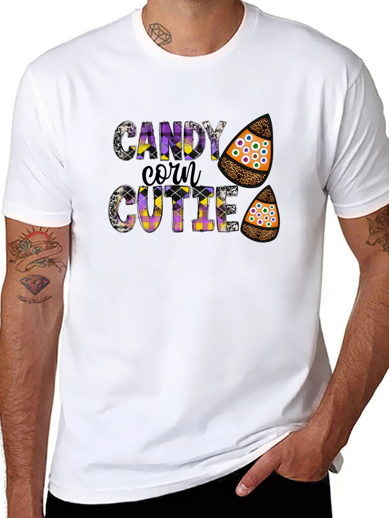 Black Candy Corn Cutie Graphic T-Shirt view 8