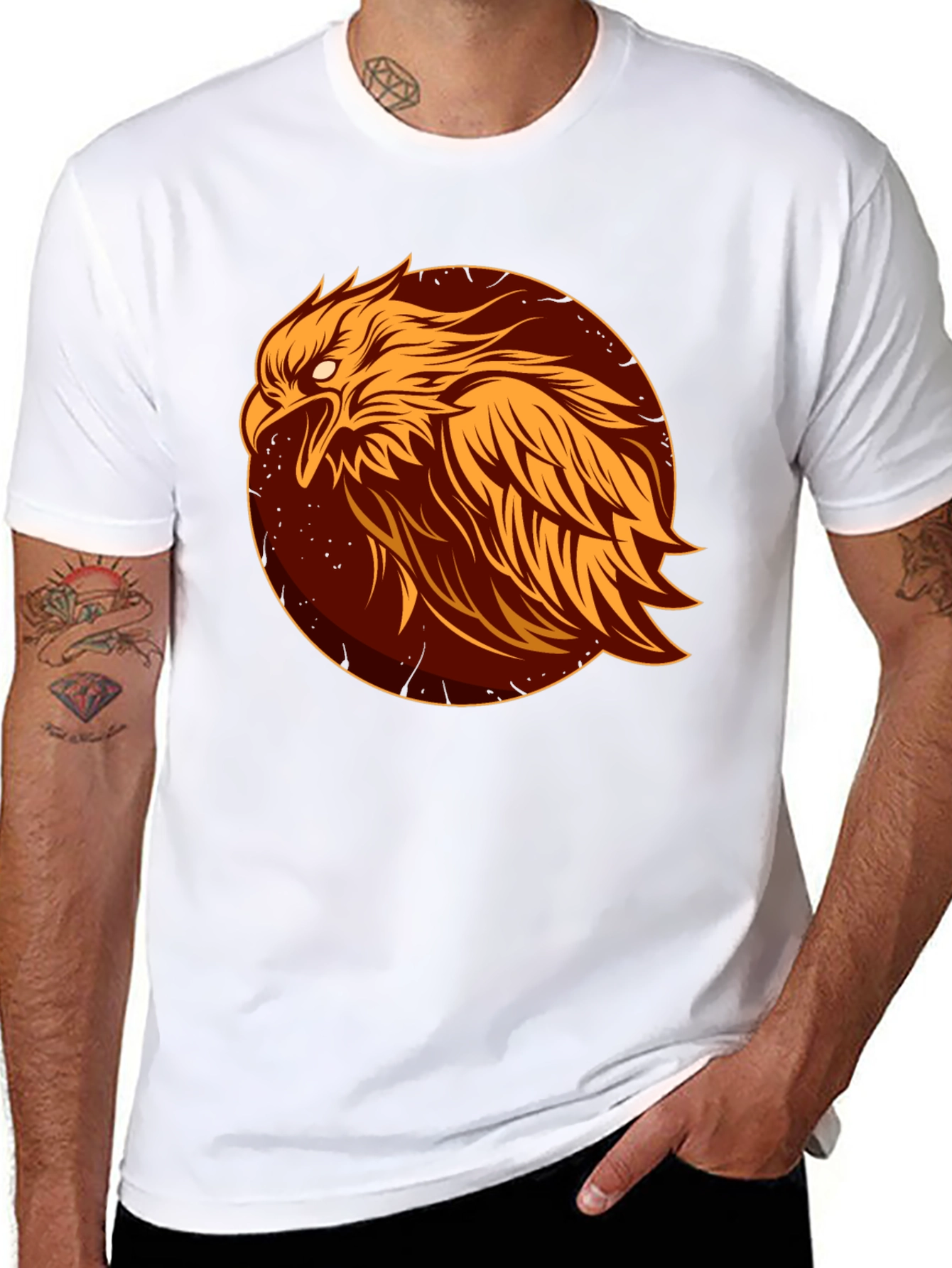 Black Eagle Graphic Tee - Bold Bird Design view 8