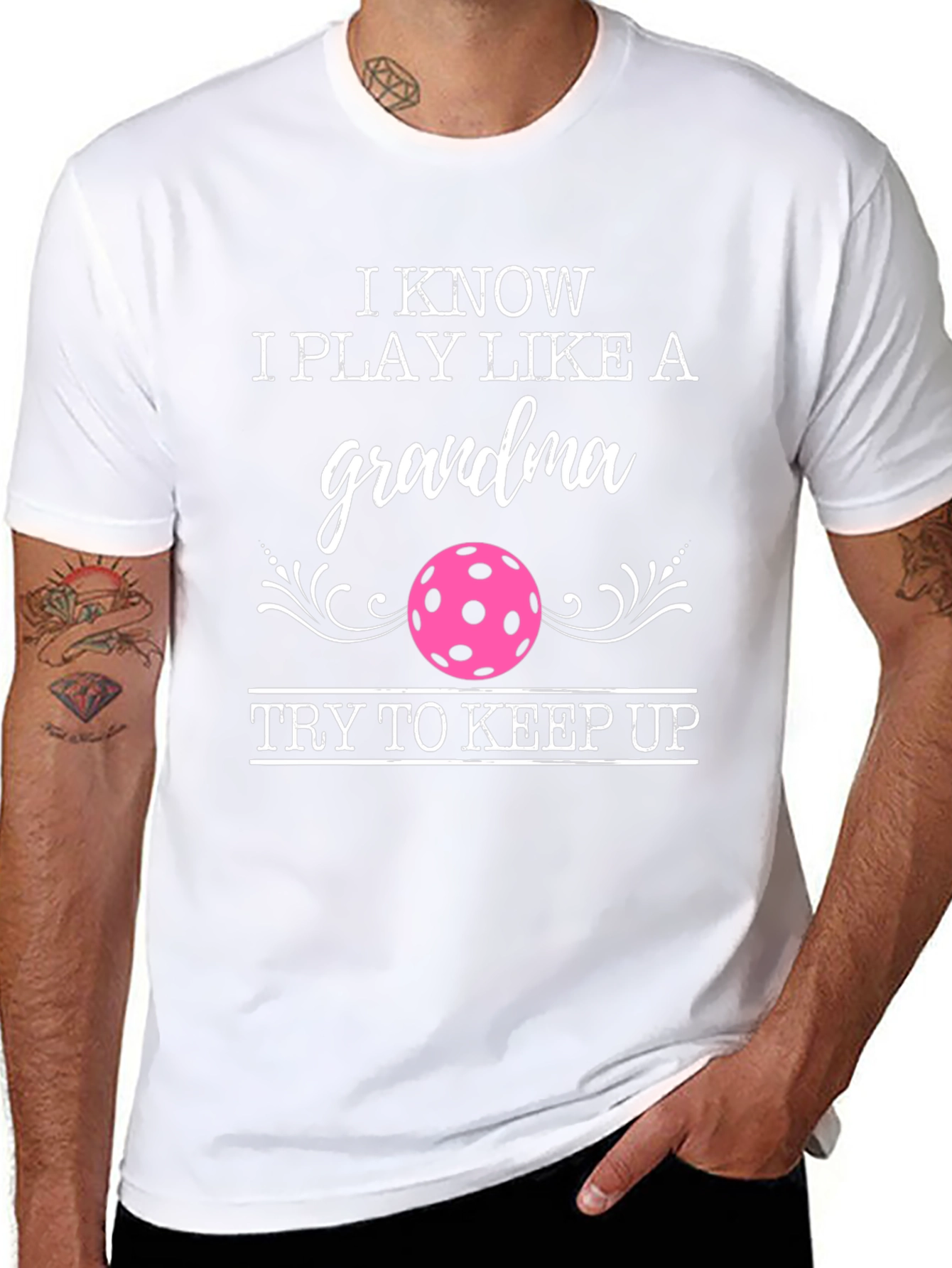 Black Pickleball Grandma T-Shirt - Play Like a Grandma view 8