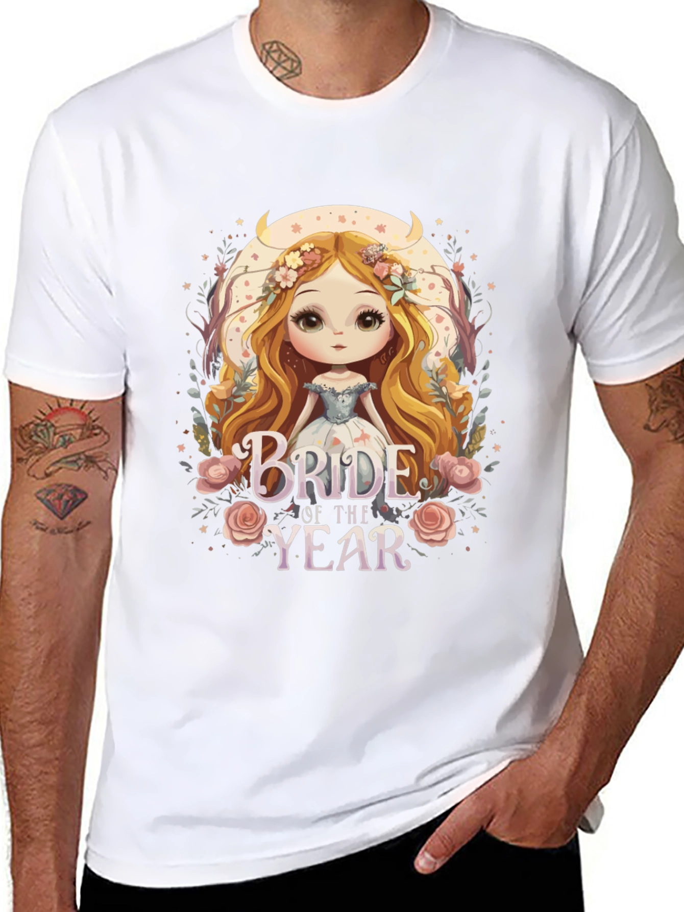 Black Bride of the Year Graphic T-Shirt view 8