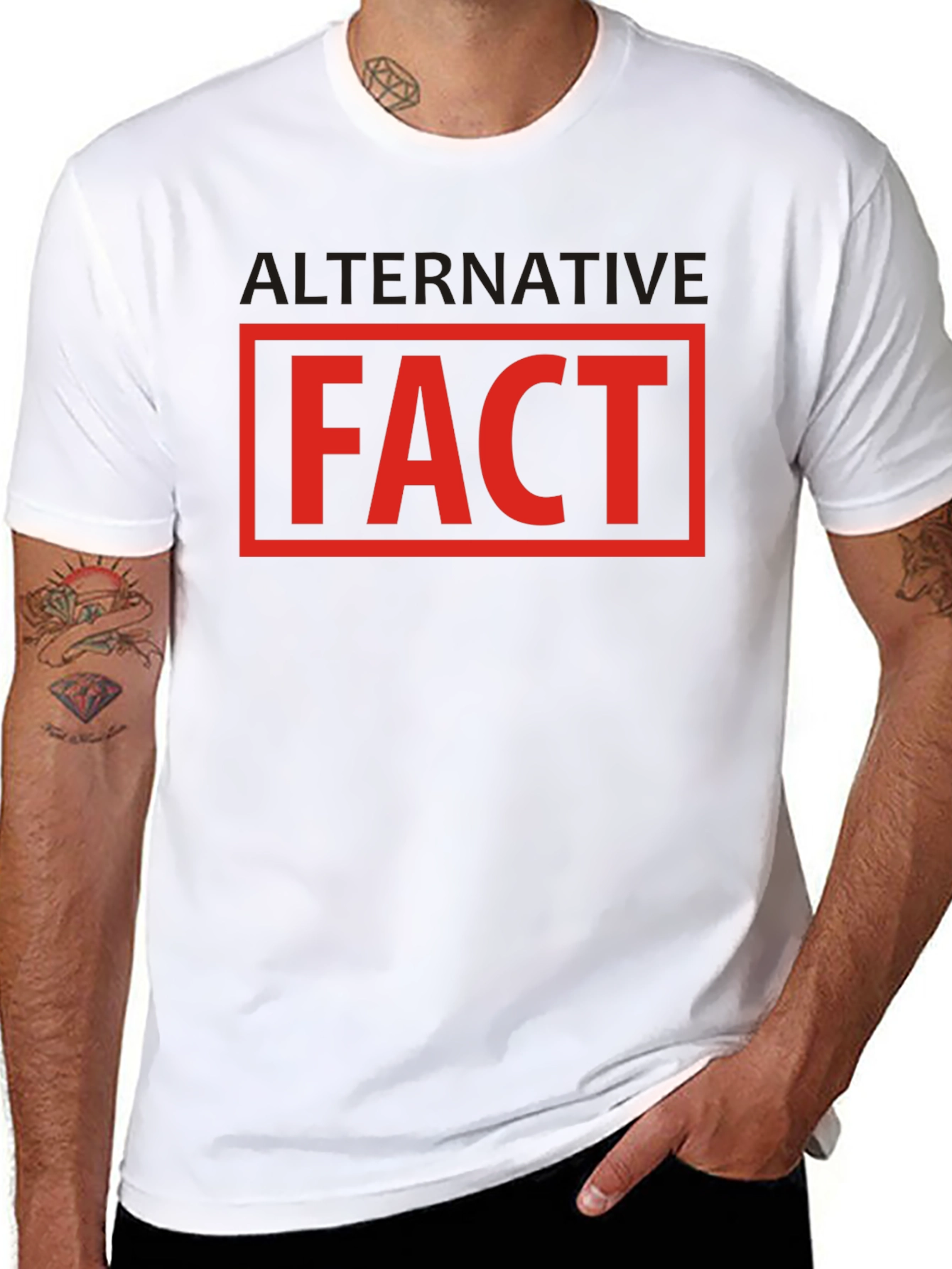 Black Alternative Fact Graphic Tee - Black view 8
