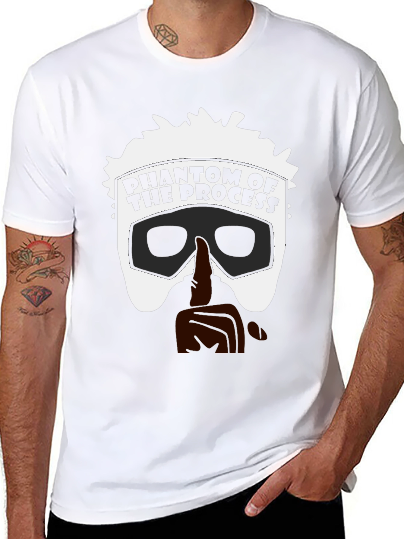 Black Phantom of the Process Black T-Shirt view 8