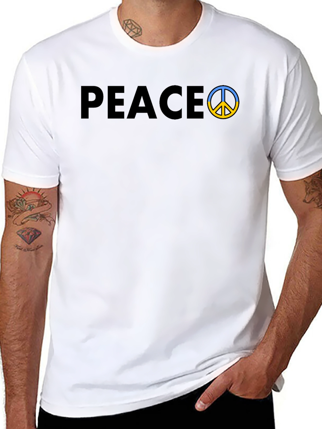 Black Peace Ukraine T-Shirt view 8