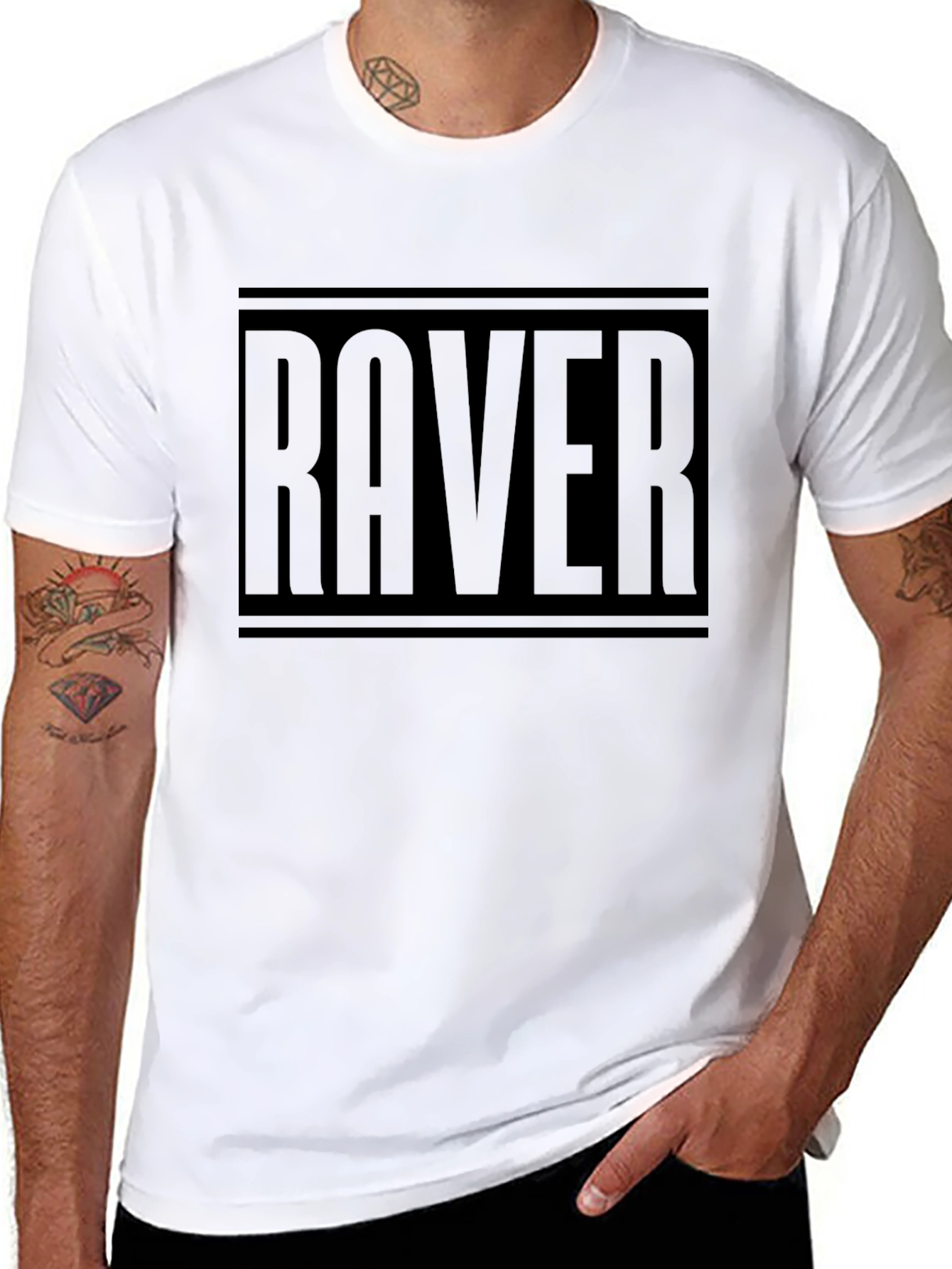 Black Rover Graphic Tee - Black Cotton Blend view 8
