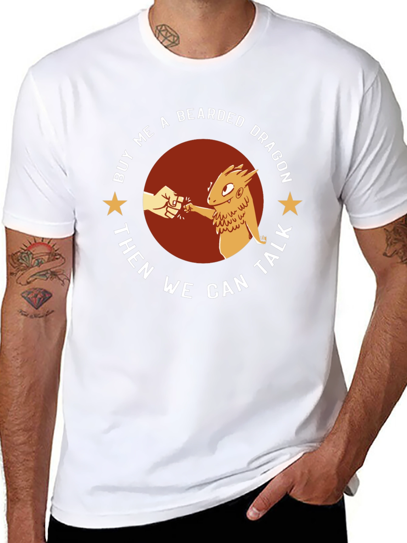 Black Buy Me A Bearded Dragon T-Shirt - Funny Reptile Lover Tee view 8