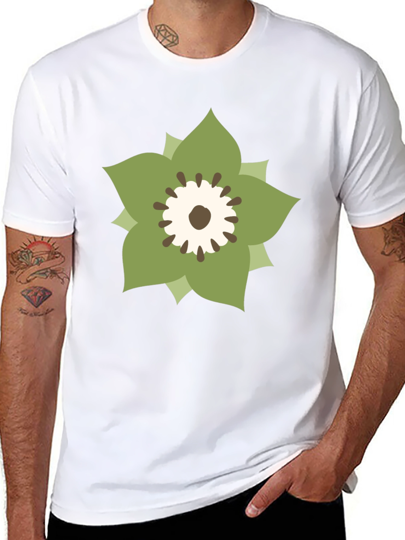 Black Floral Graphic Tee - Stylish Casual Wear view 8