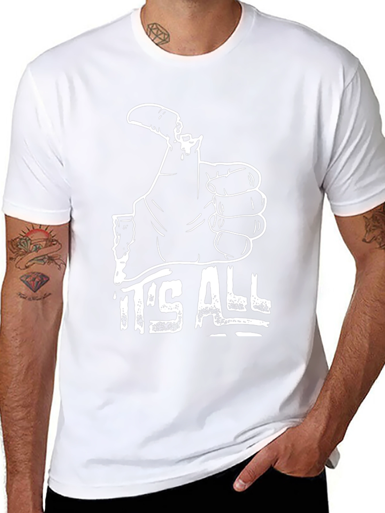 Black It's All Good Graphic T-Shirt view 8