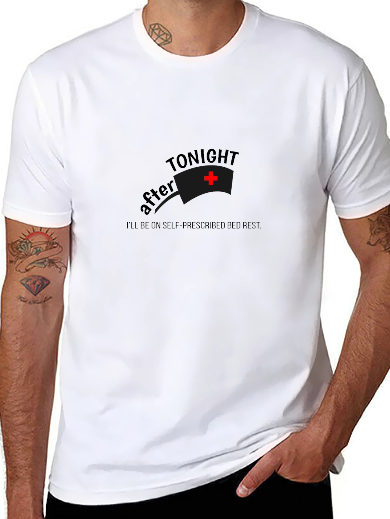 Black After Tonight Bed Rest T-Shirt view 8