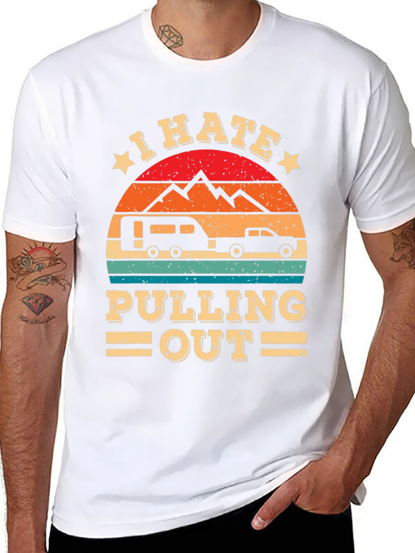 Black I Hate Pulling Out Camping T-Shirt view 8