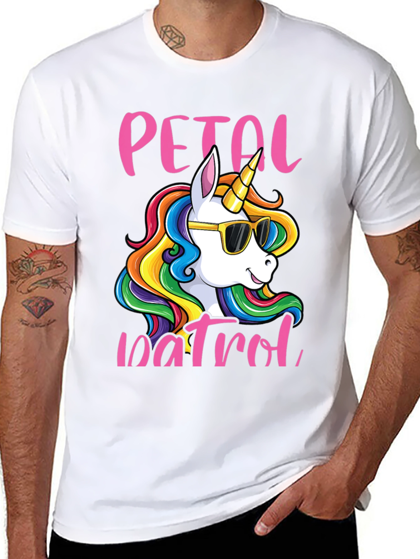 Black Petal Patrol Unicorn Graphic Tee view 8
