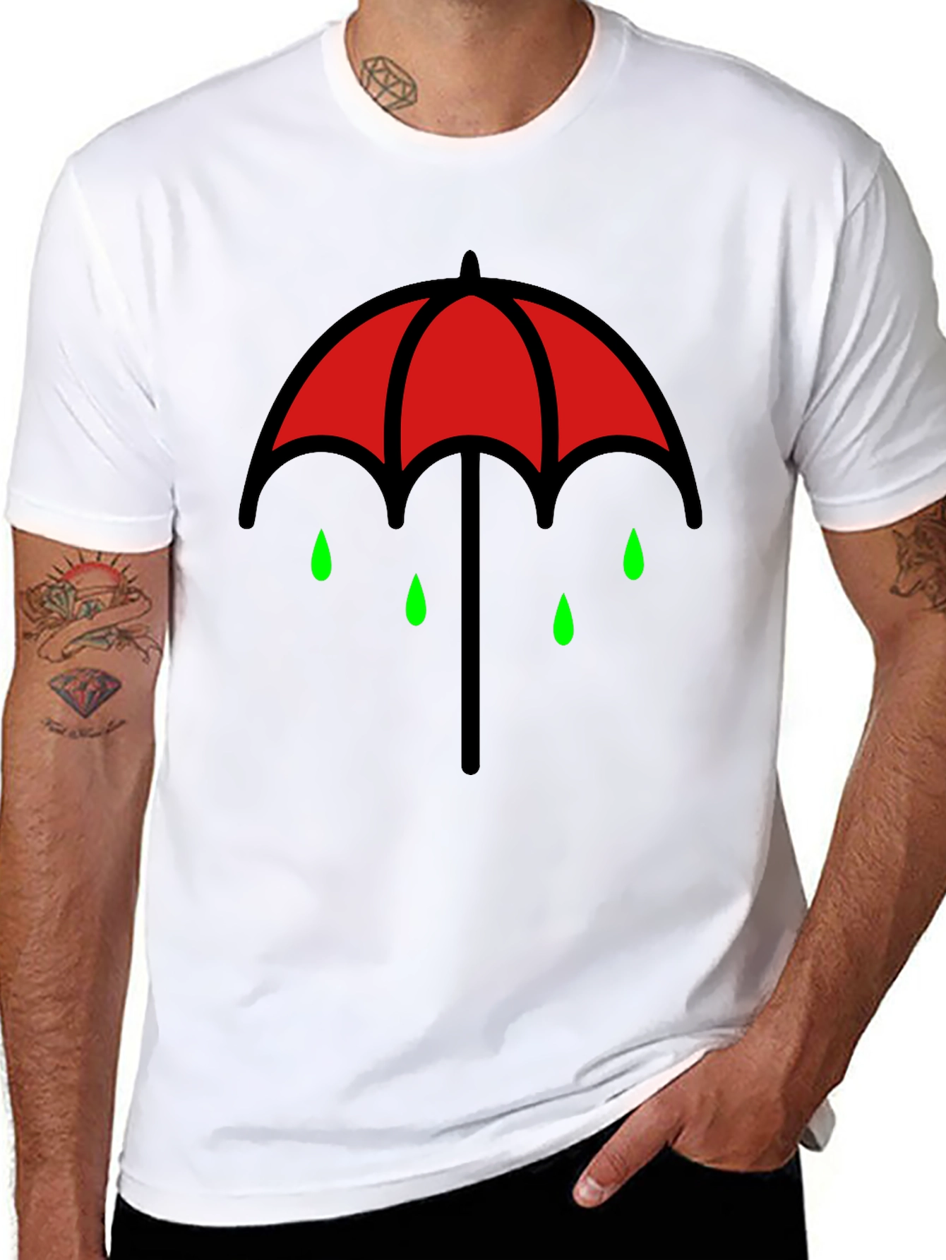 Black Umbrella Academy Inspired Graphic Tee - Black Cotton T-Shirt view 8
