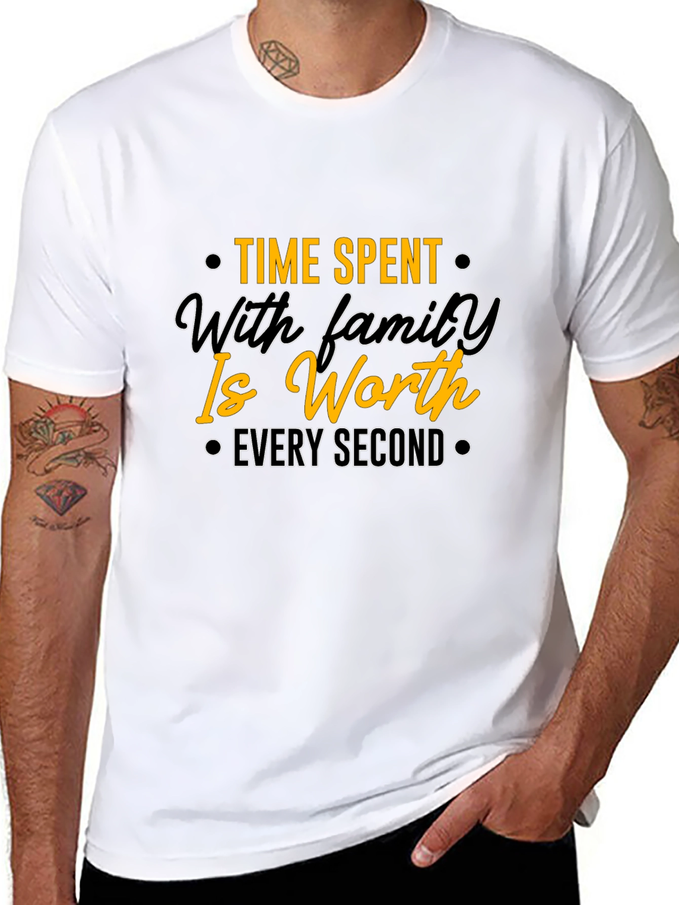 Black Family Time Value Black T-Shirt view 8