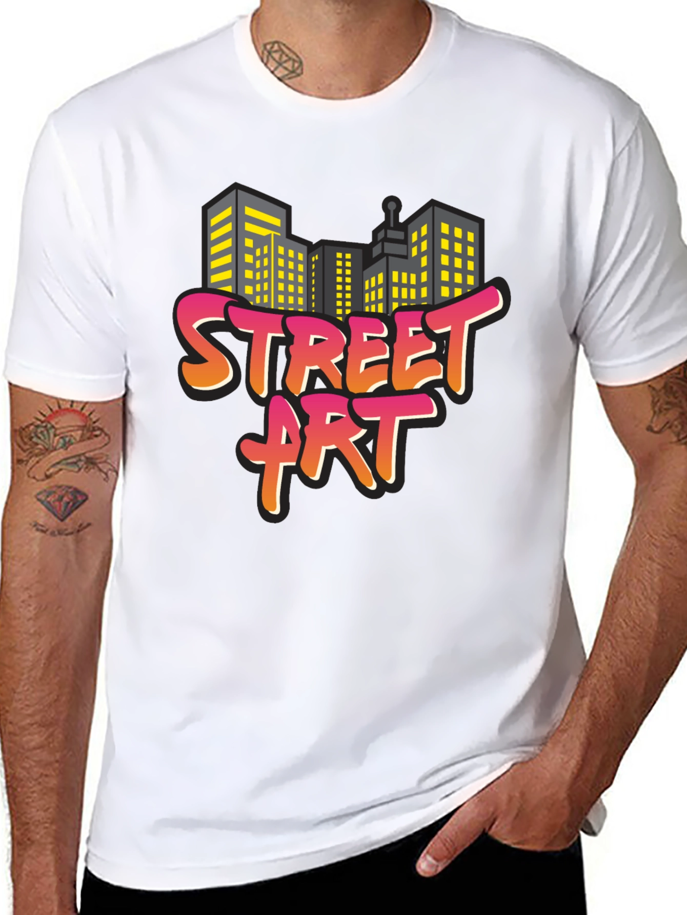 Black Street Art Graphic Tee - Urban Style view 8