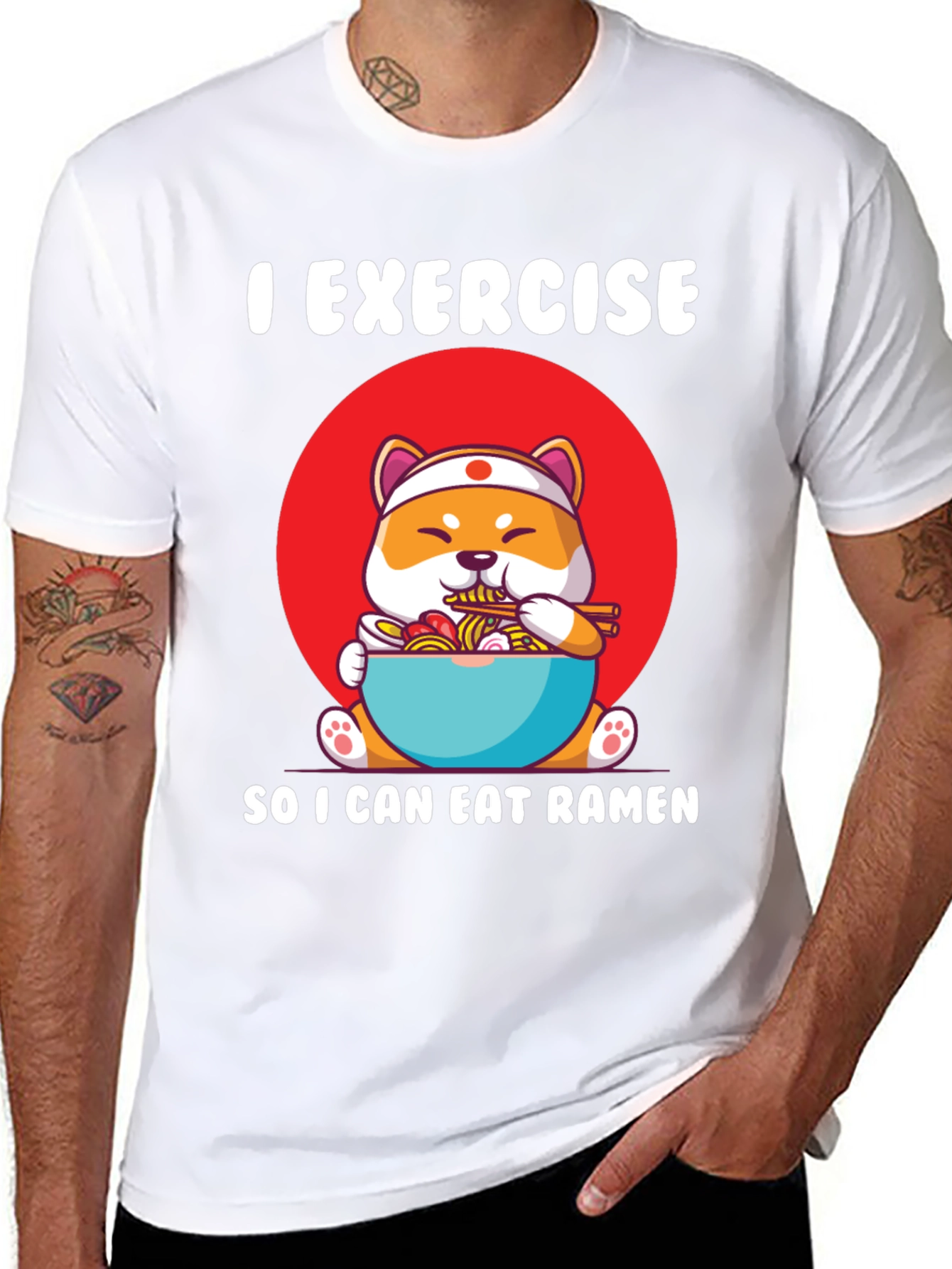 Black Exercise for Ramen T-Shirt view 8