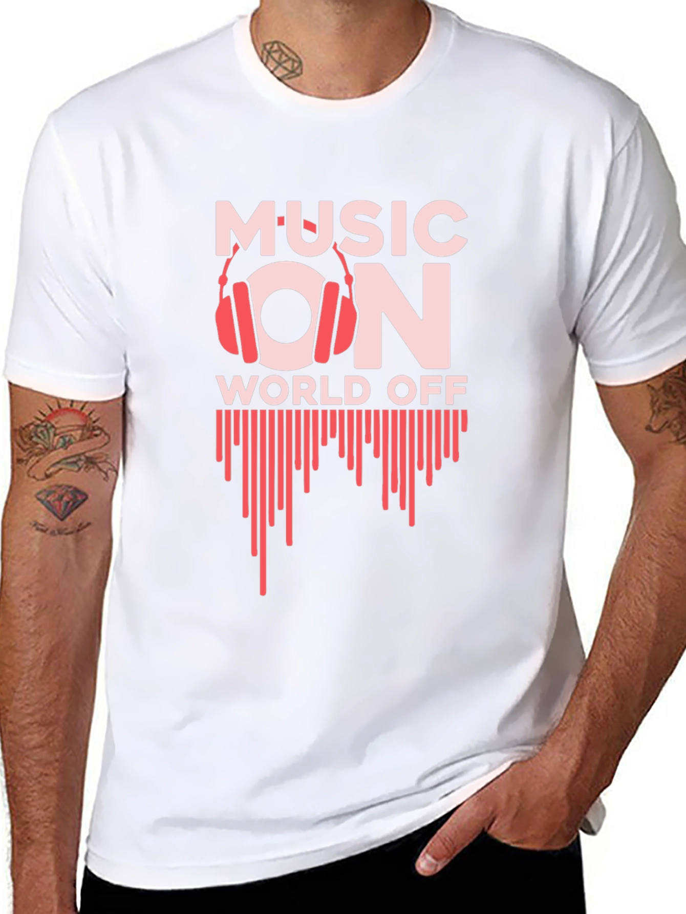 Black Music On World Off Graphic Tee view 8