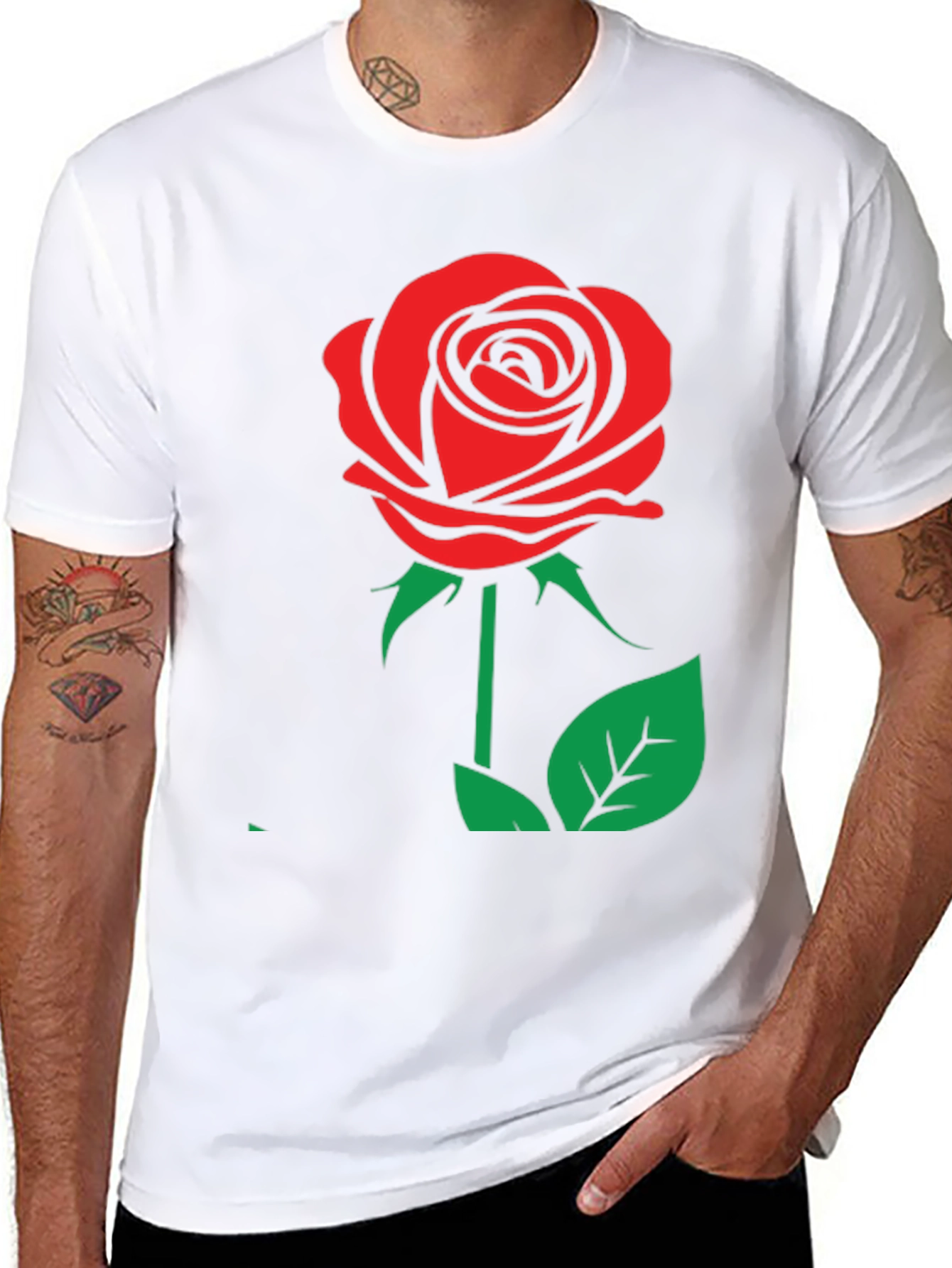 Rose Graphic Tee - Classic & Bold Design - 8