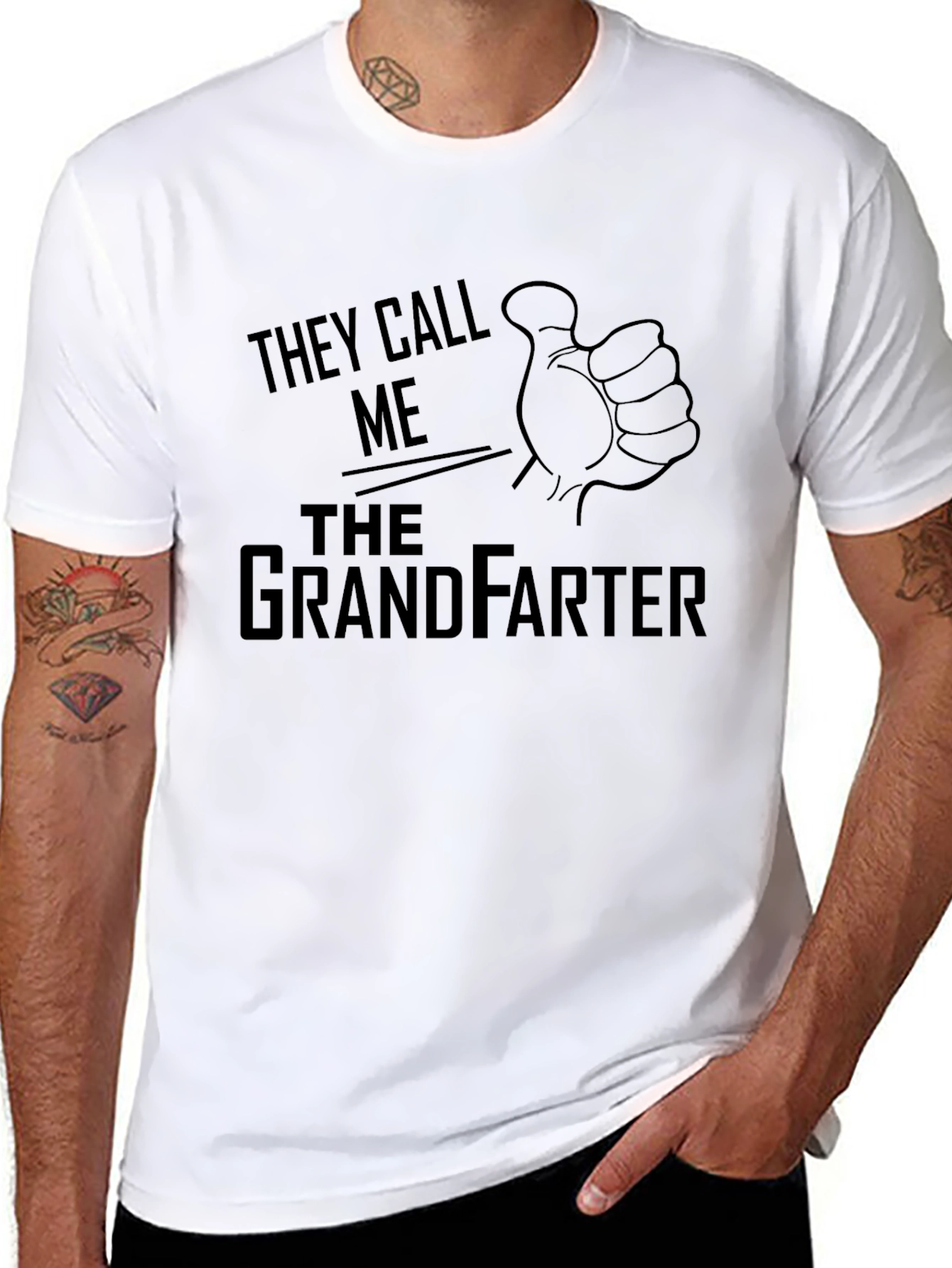 Black Funny Grandfarter T-Shirt - Gag Gift Tee view 8