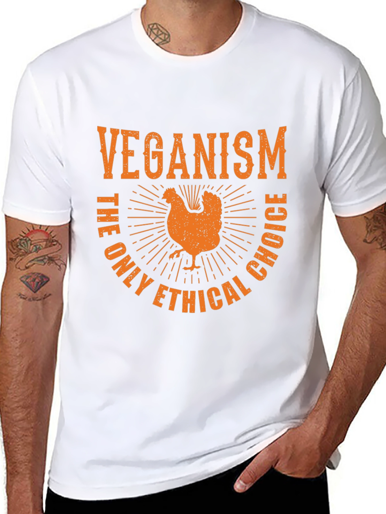 Black Veganism Ethical Choice T-Shirt view 8