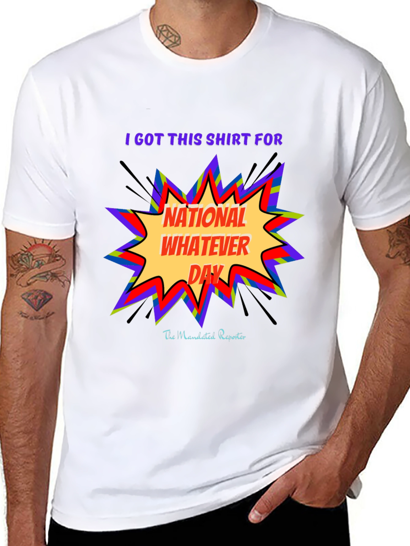 Black National Whatever Day T-Shirt: Fun Graphic Tee view 8
