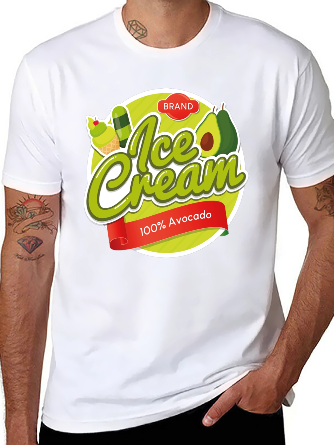 Black Avocado Ice Cream Graphic Tee view 8