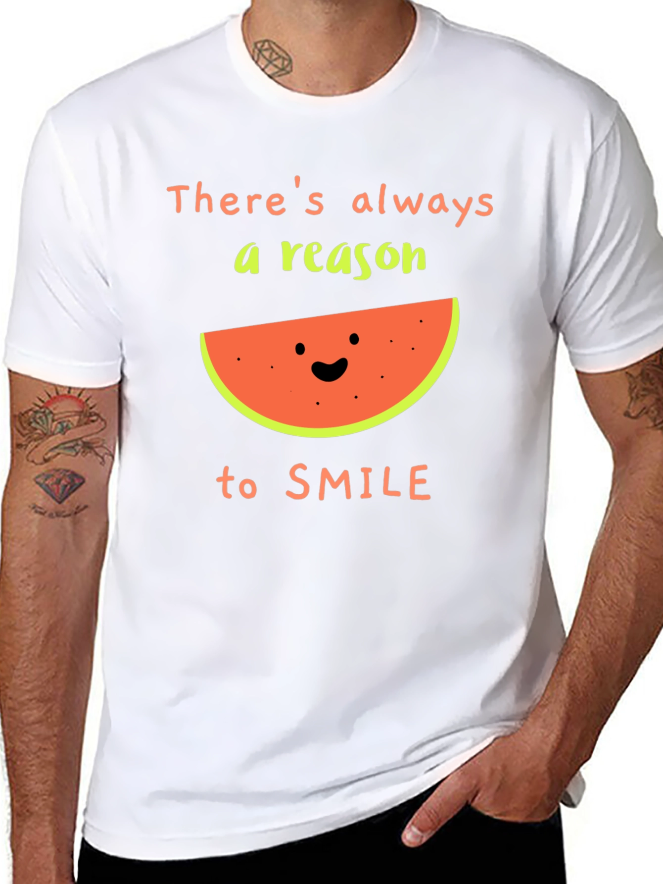 Black There's Always a Reason to Smile Graphic Tee view 8
