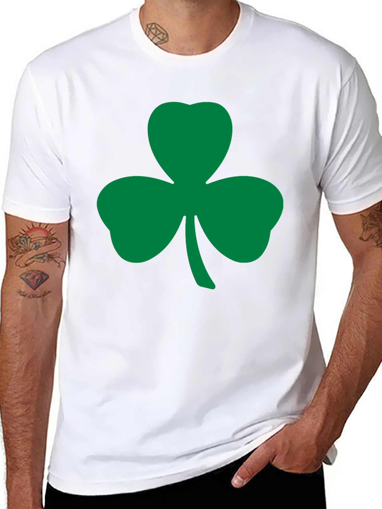 Black Shamrock T-Shirt - St. Patrick's Day Lucky Tee view 8