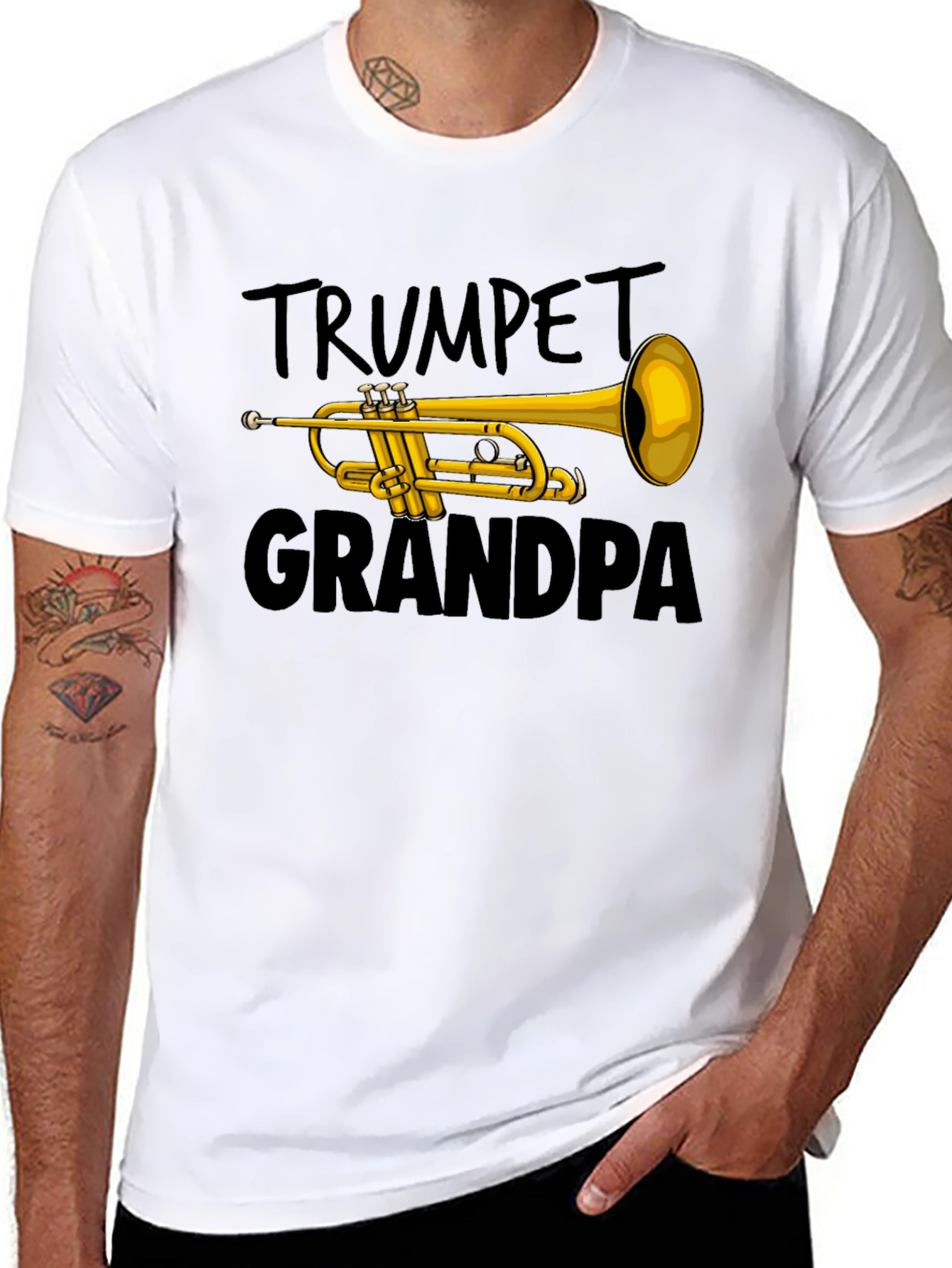 Black Trumpet Grandpa T-Shirt view 8