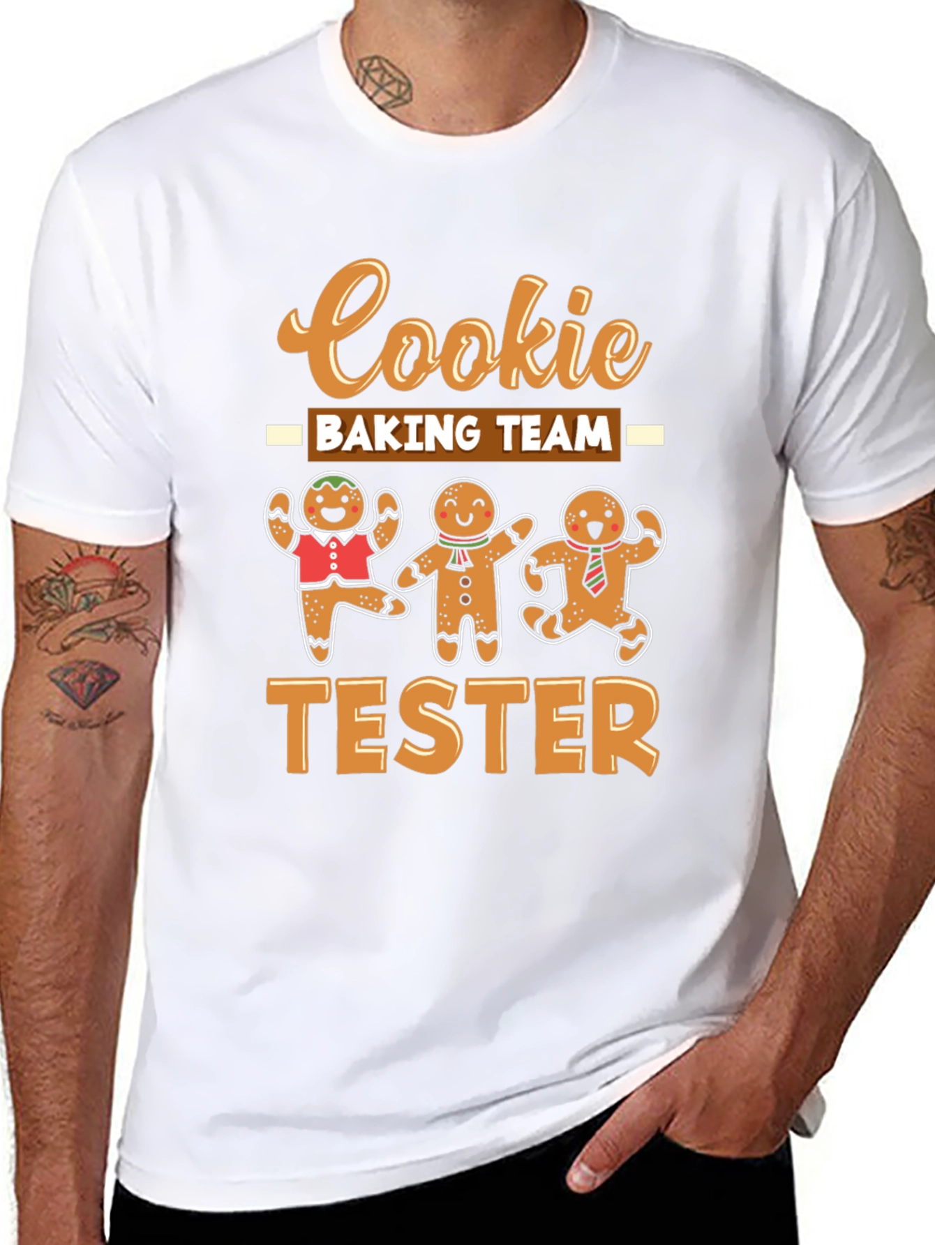 Black Cookie Baking Team Tester Graphic T-Shirt view 8
