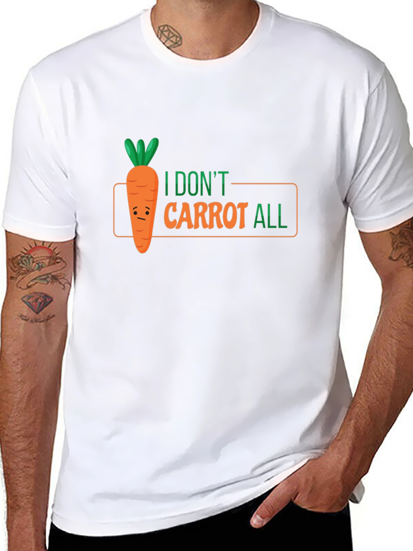 Black I Don't Carrot All Funny T-Shirt view 8