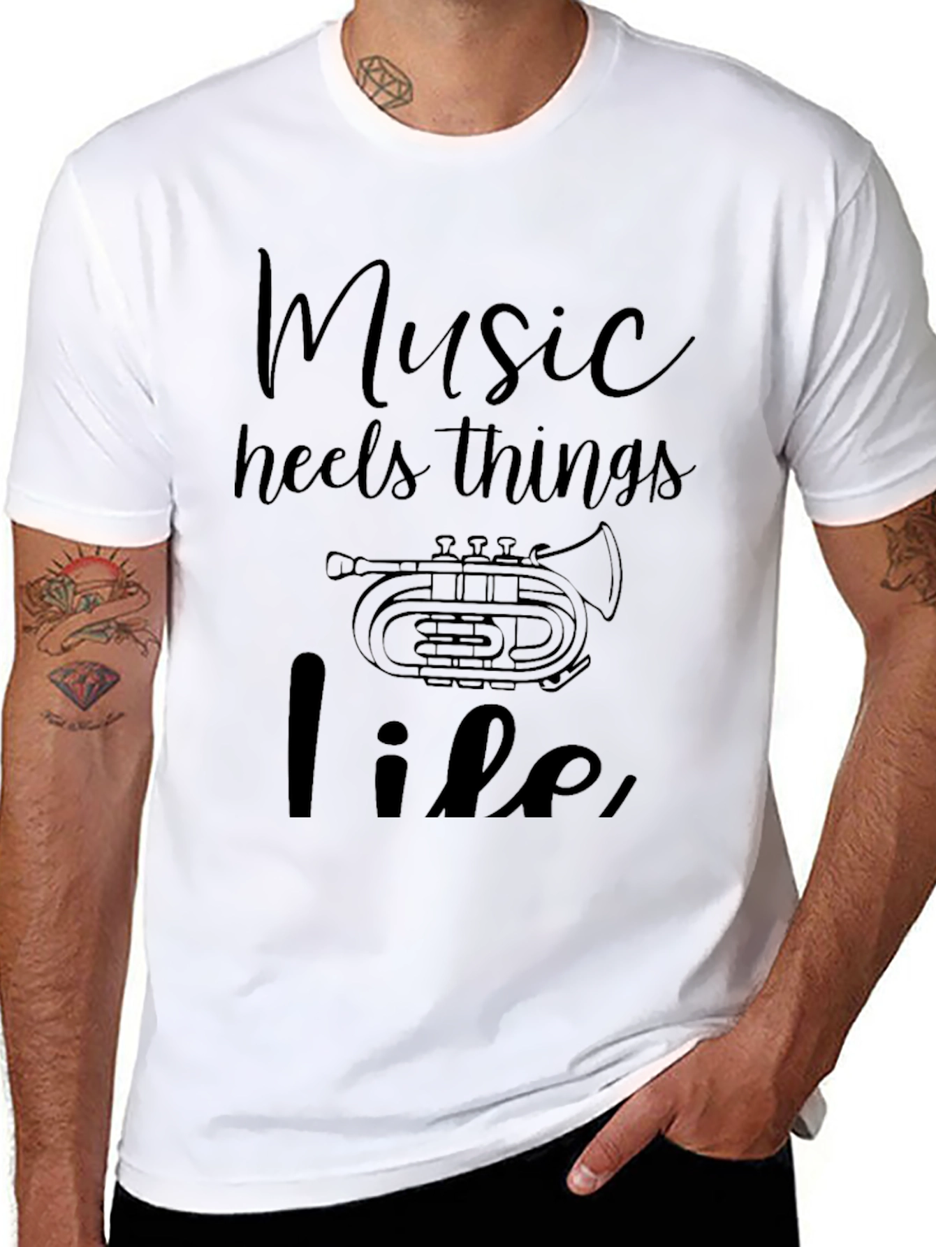 Black Music Heals Life T-Shirt view 8