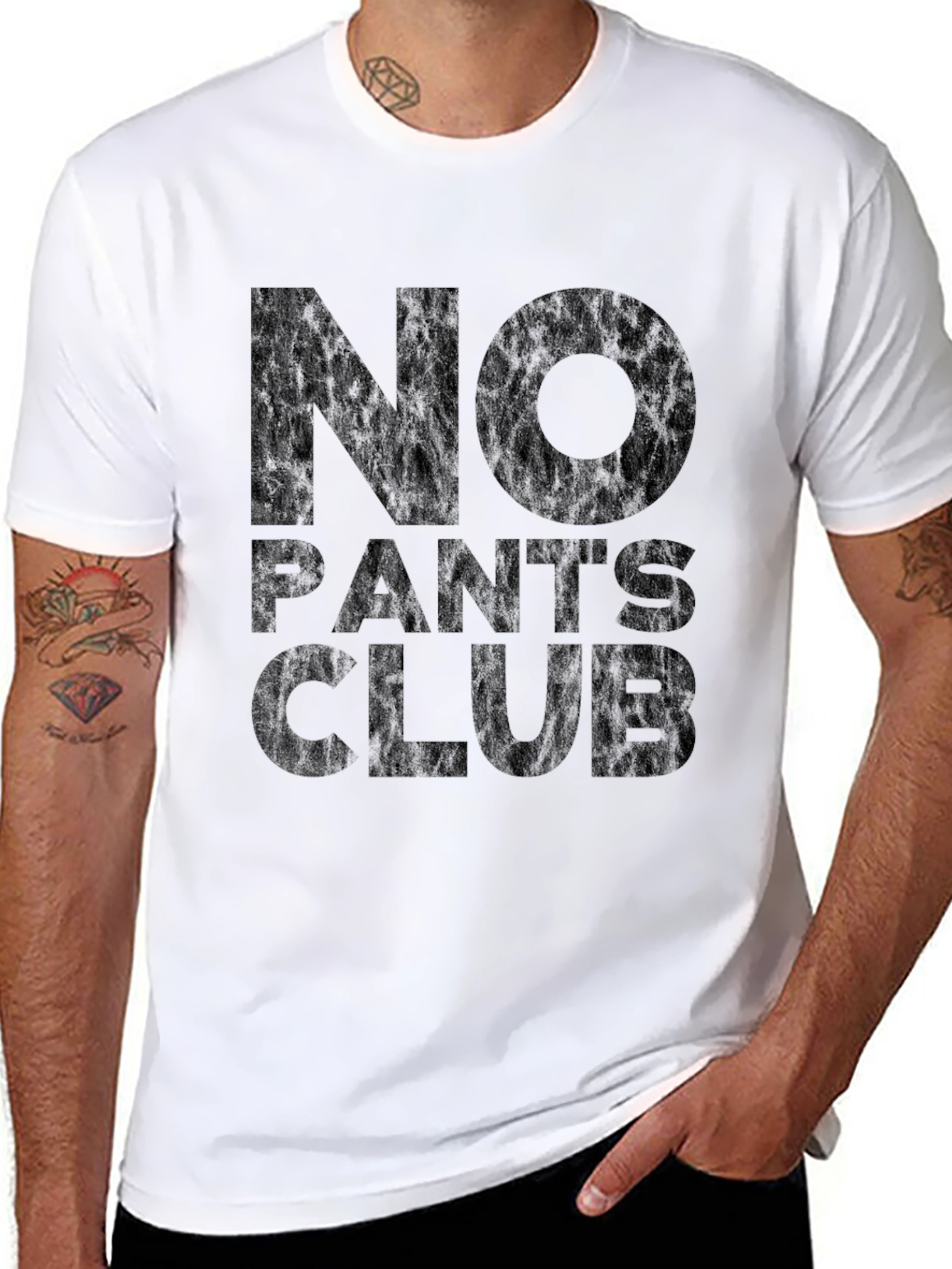 Black No Pants Club Graphic Tee view 8