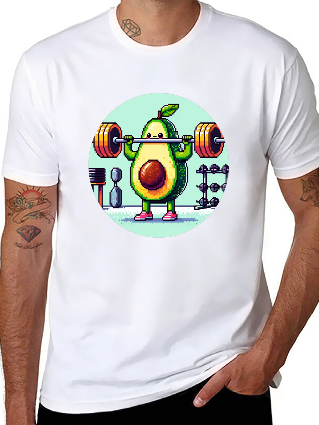 Black Avocado Gym T-Shirt - Funny Workout Tee view 8