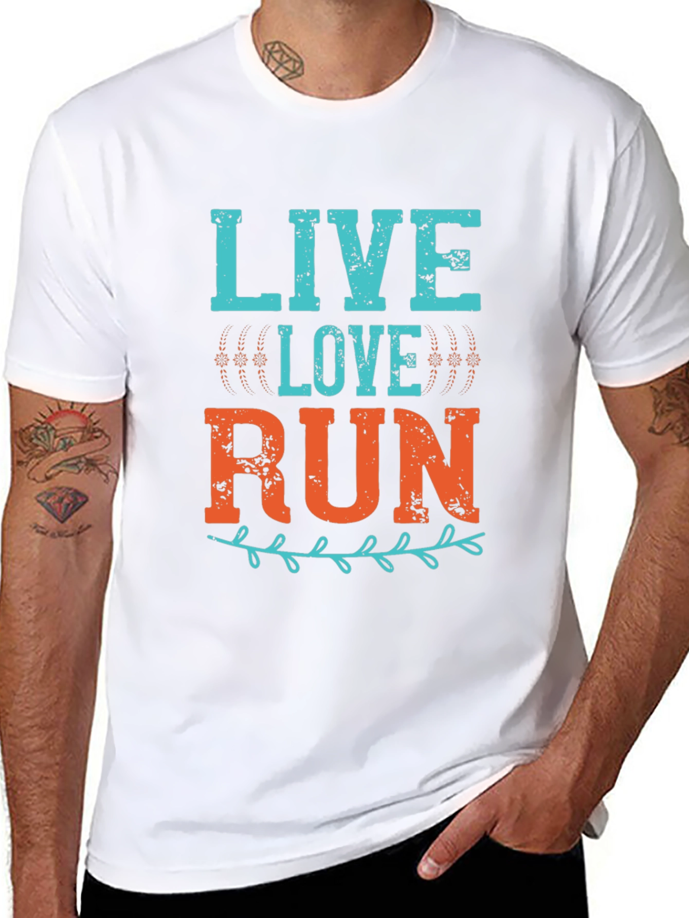 Black Live Love Run Graphic Tee view 8